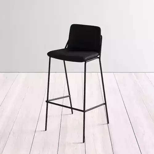Sling Upholstered Bar and Counter Stool Tall Chair 3D model