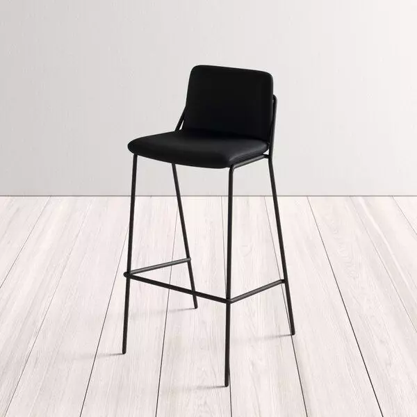 Upholstered Bar and Counter Stool Tall Chair 3D model