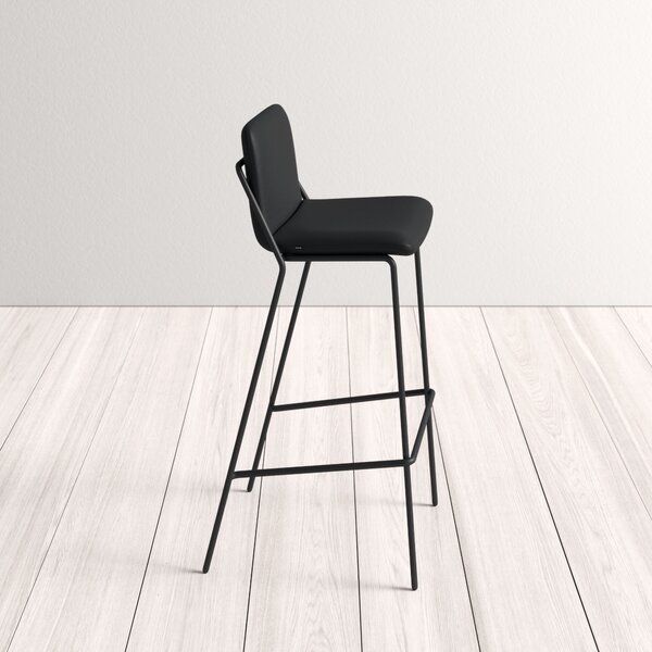 Sling Upholstered Bar and Counter Stool Tall Chair 3D model_3