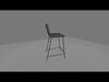 Sling Upholstered Bar and Counter Stool Tall Chair 3D model_1