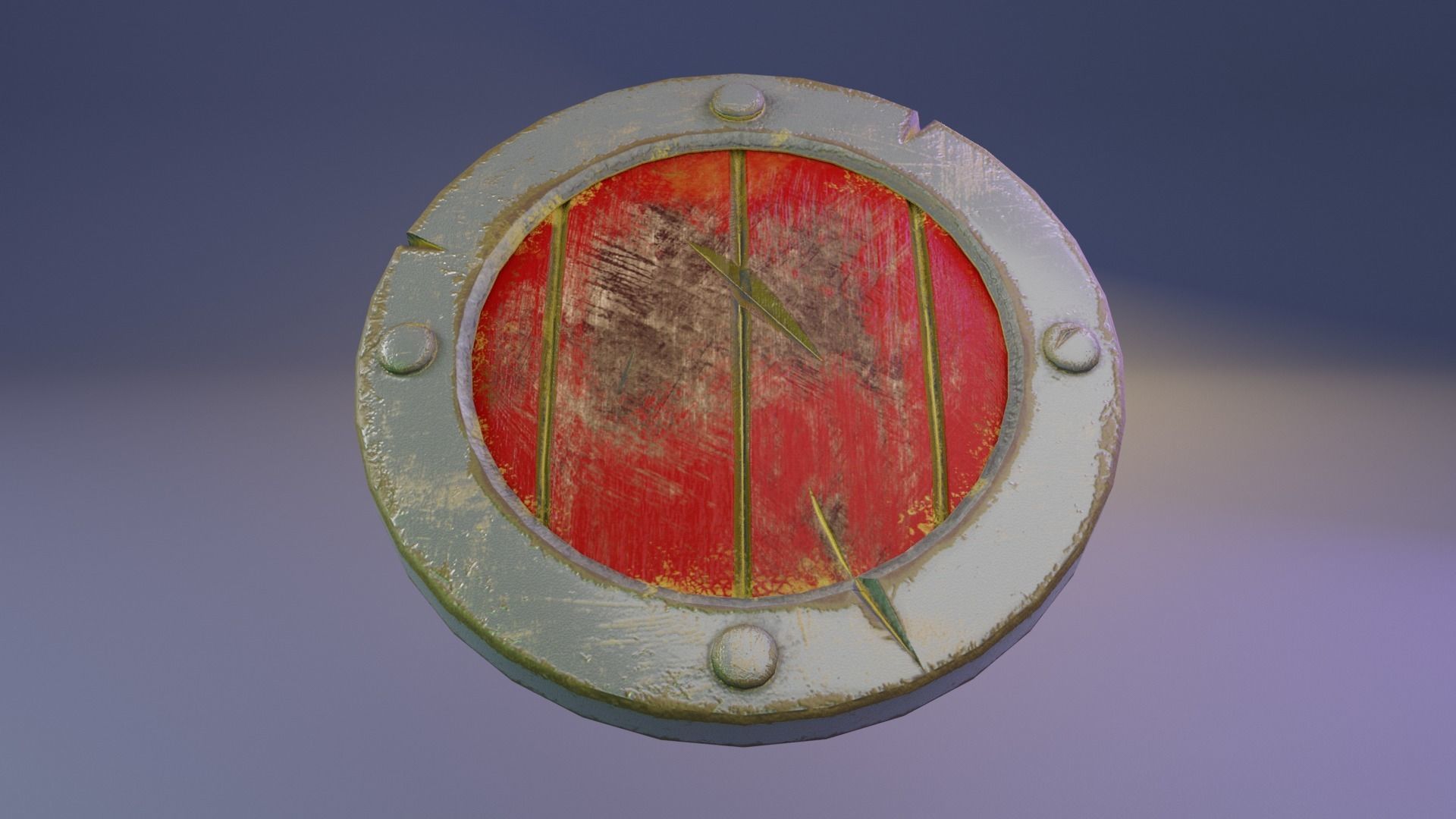 Shield Low-poly 3D model_3