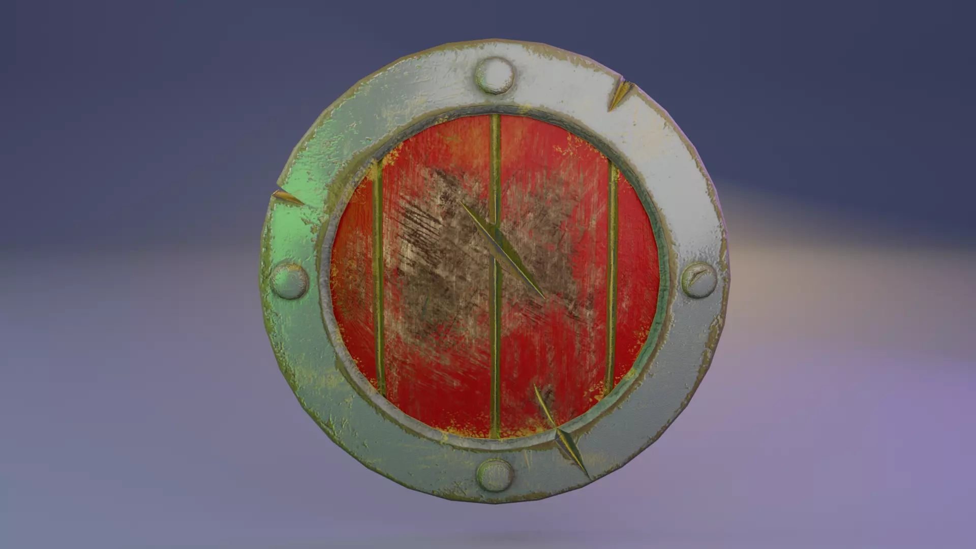 Shield Low-poly 3D model_0