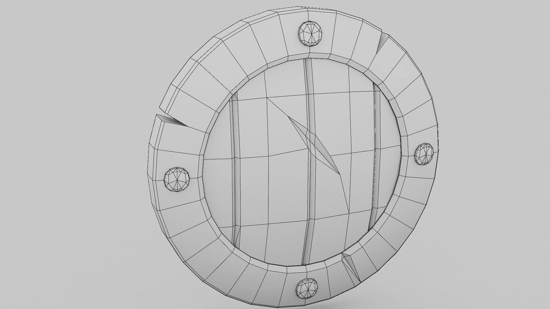 Shield Low-poly 3D model_5