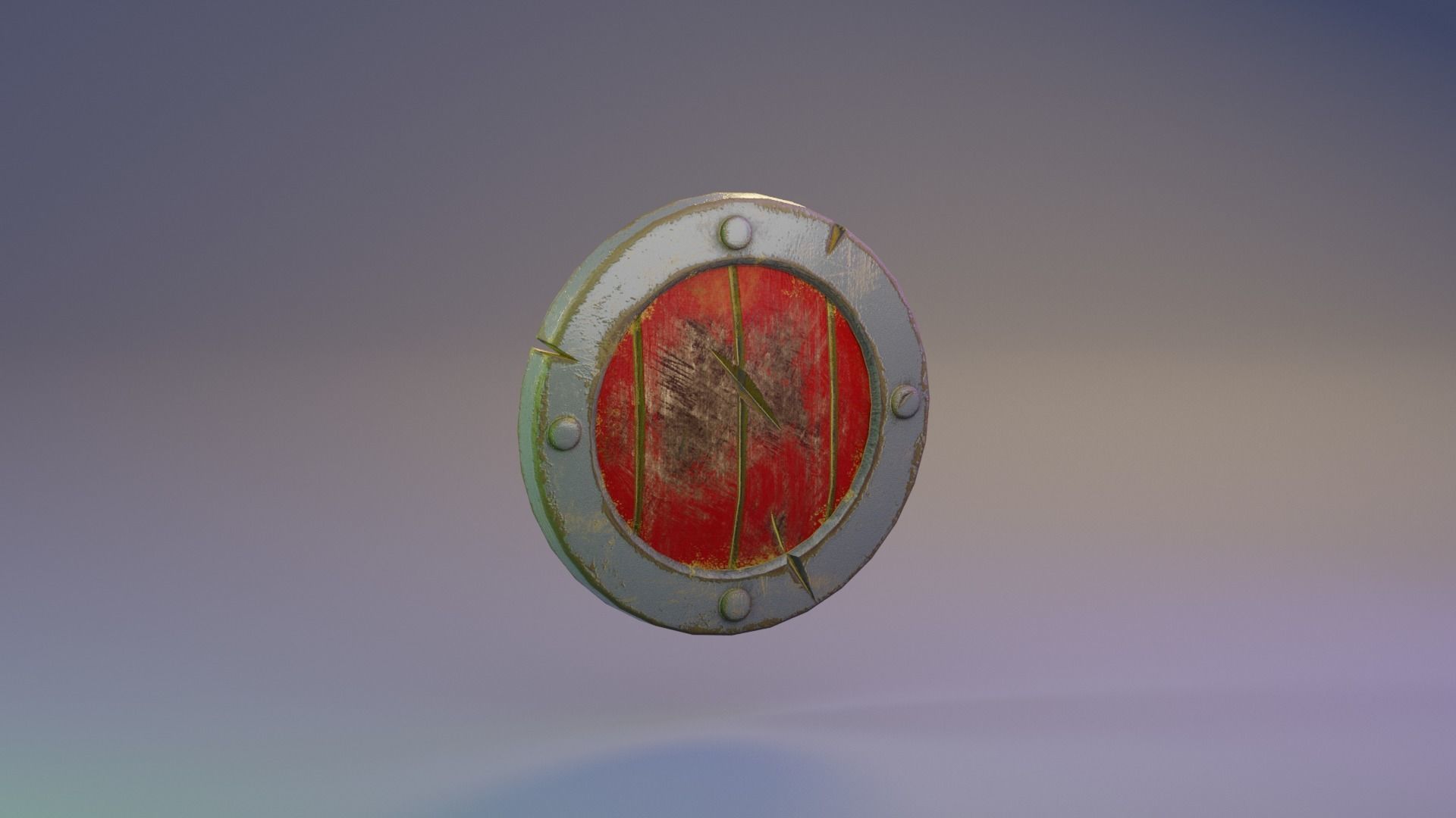 Shield Low-poly 3D model_1