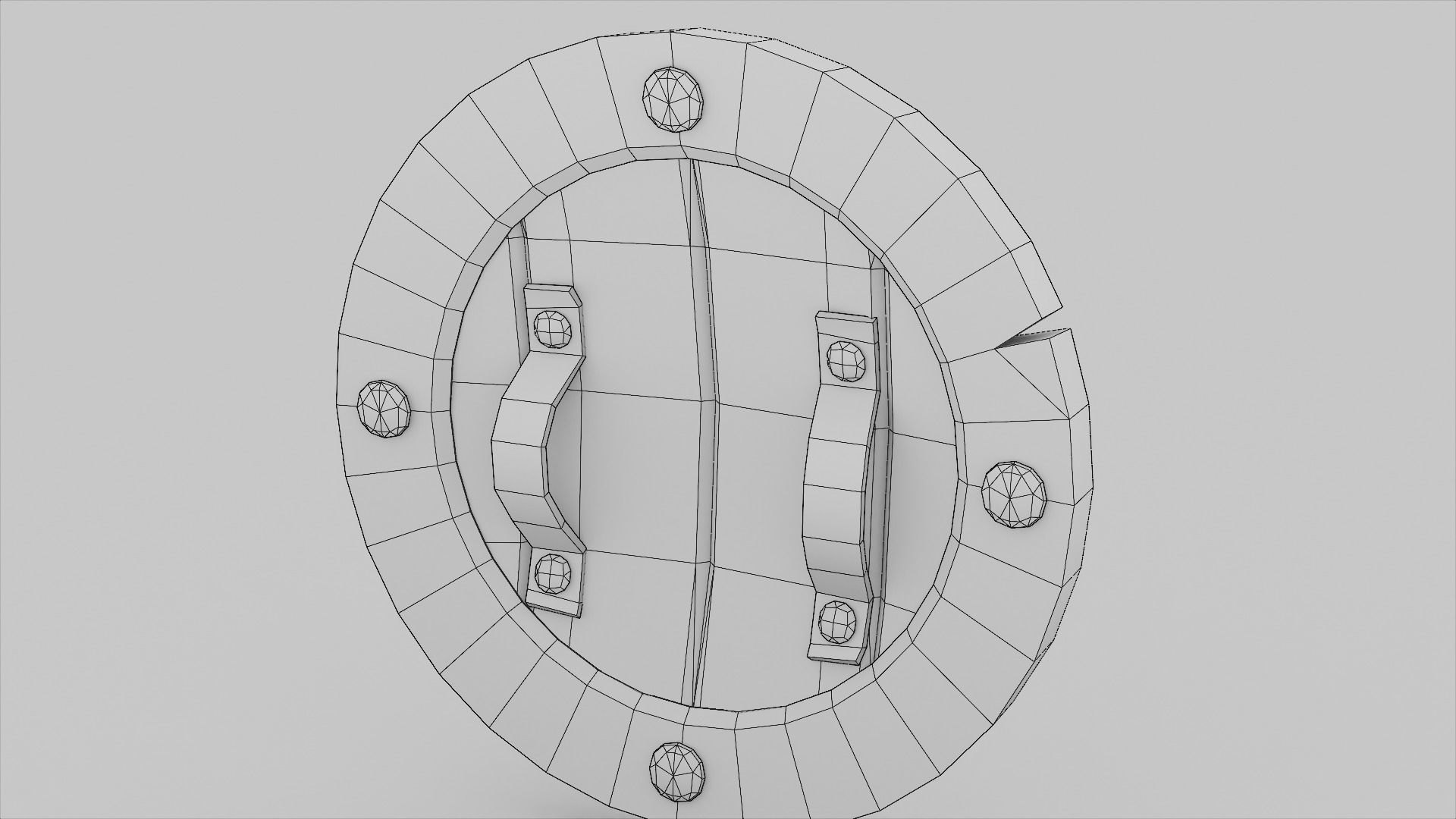 Shield Low-poly 3D model_6