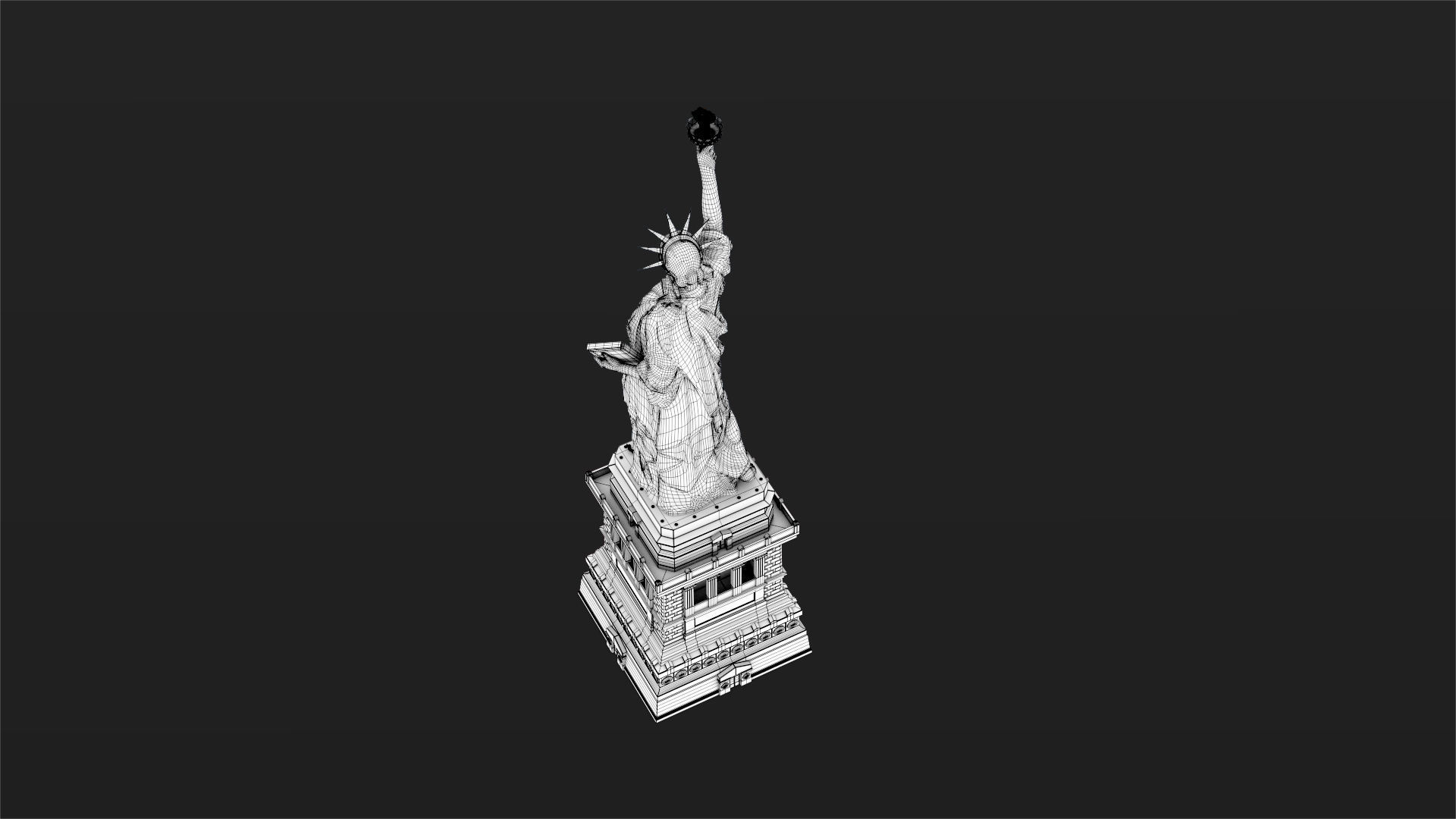 Statue of Liberty PBR Low-poly 3D model_18