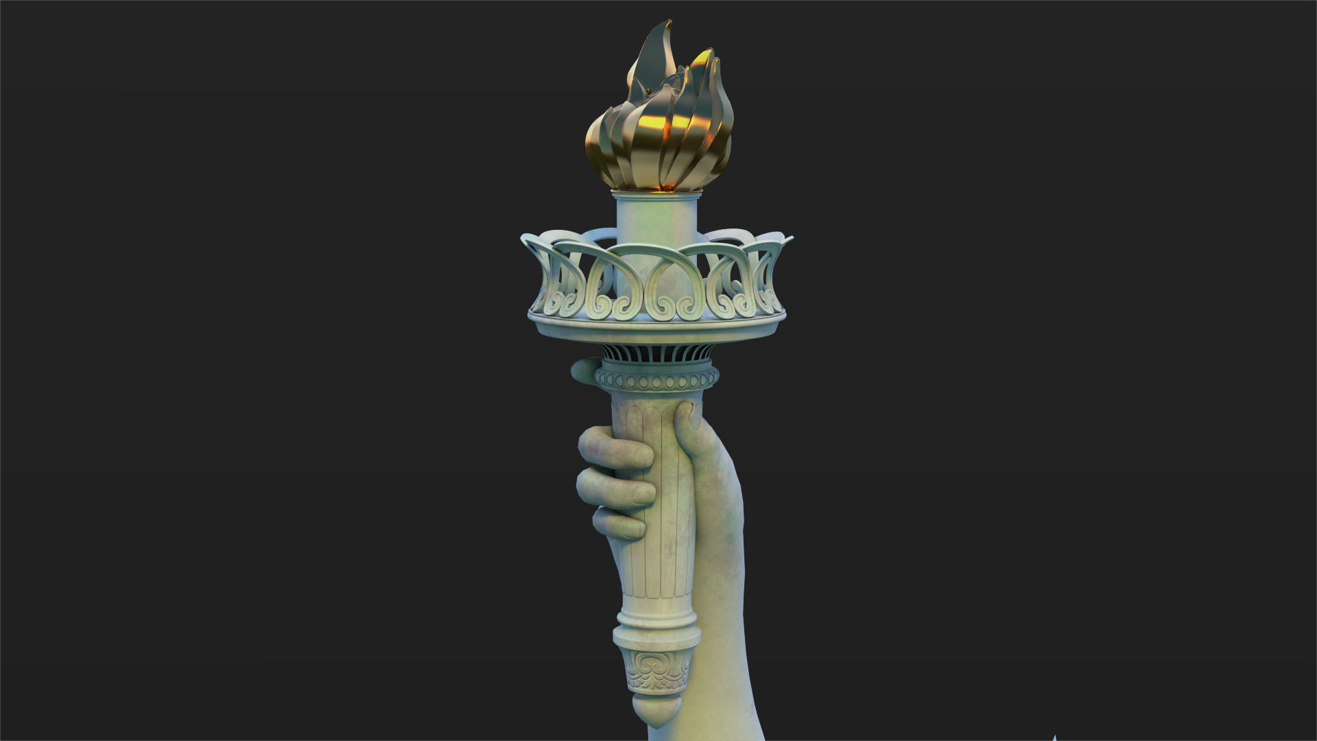 Statue of Liberty PBR Low-poly 3D model_8