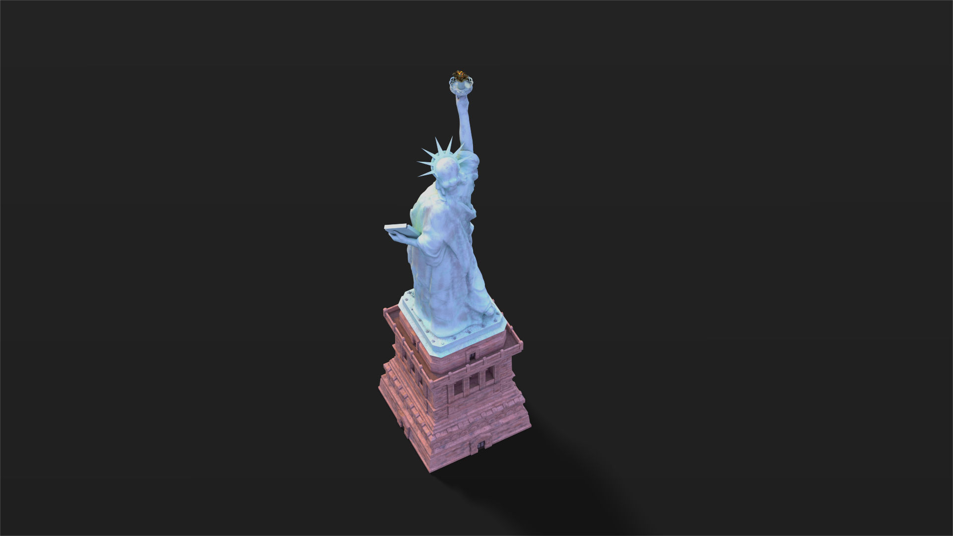 Statue of Liberty PBR Low-poly 3D model_6