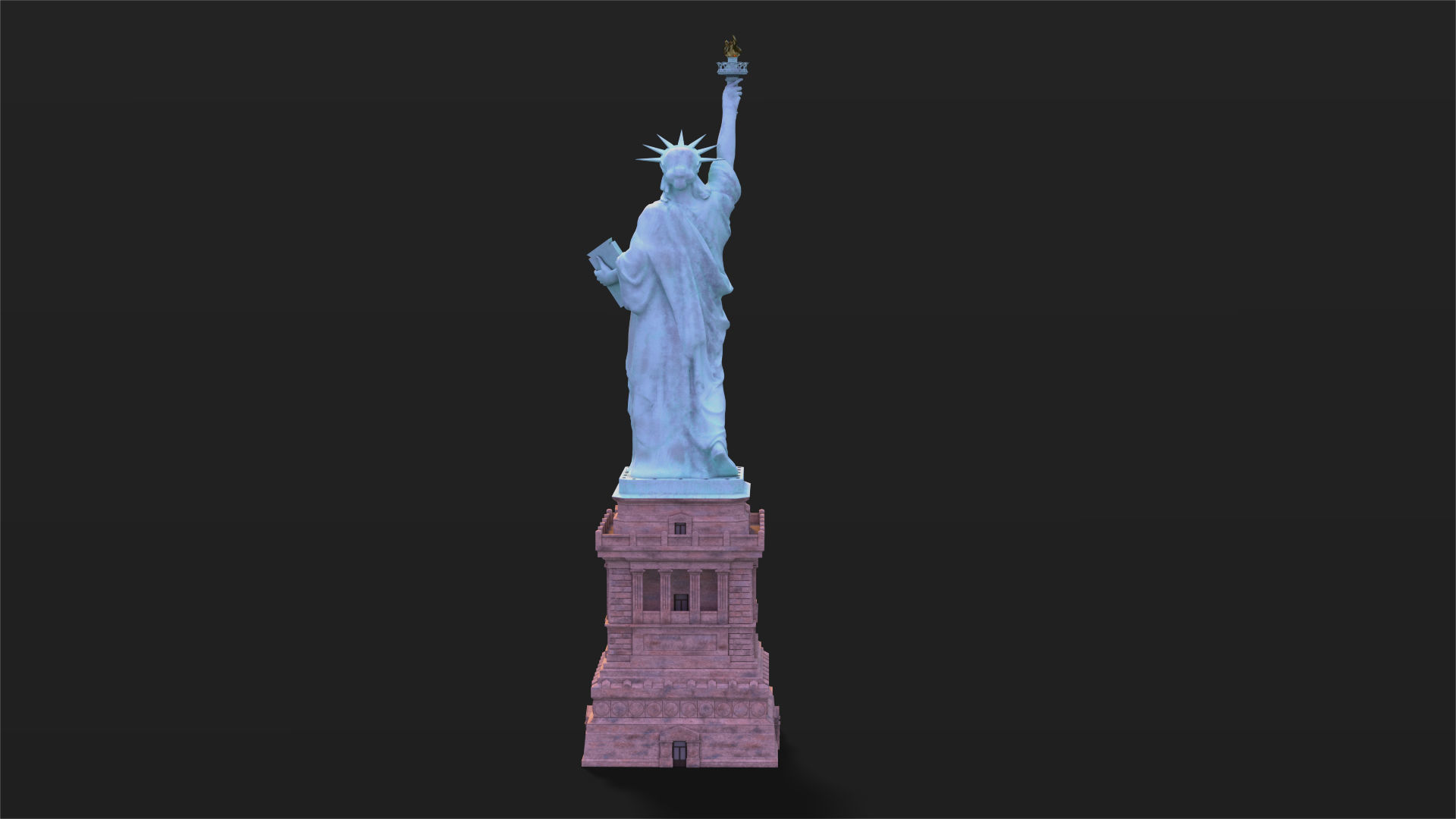 Statue of Liberty PBR Low-poly 3D model_5