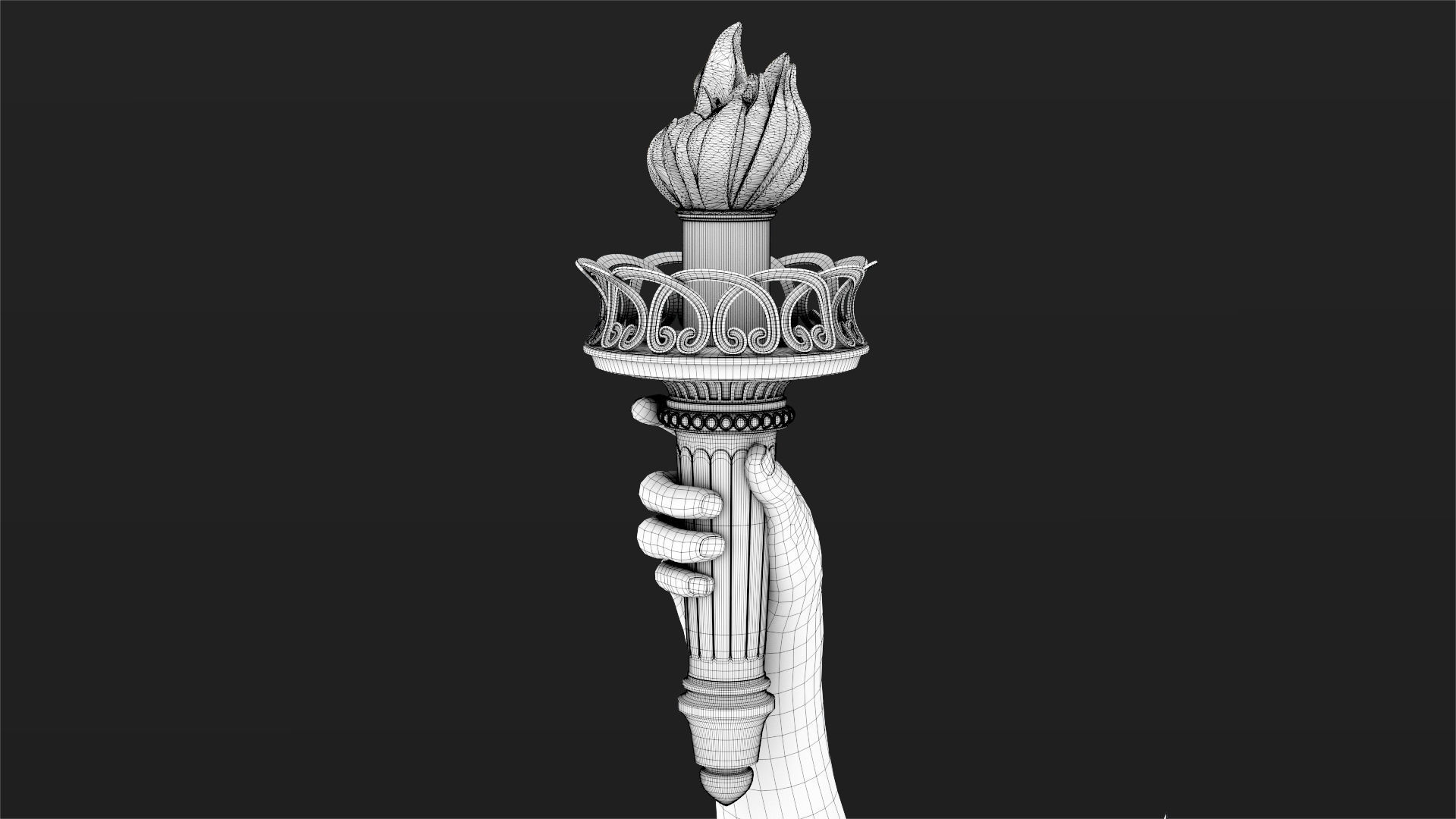 Statue of Liberty PBR Low-poly 3D model_20