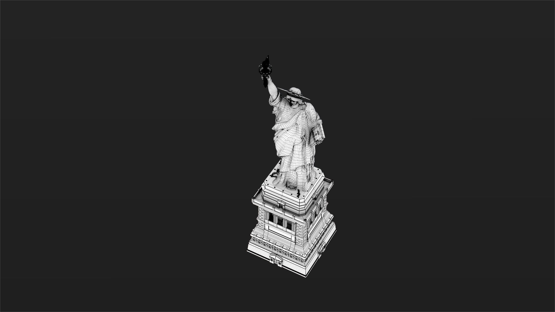 Statue of Liberty PBR Low-poly 3D model_19
