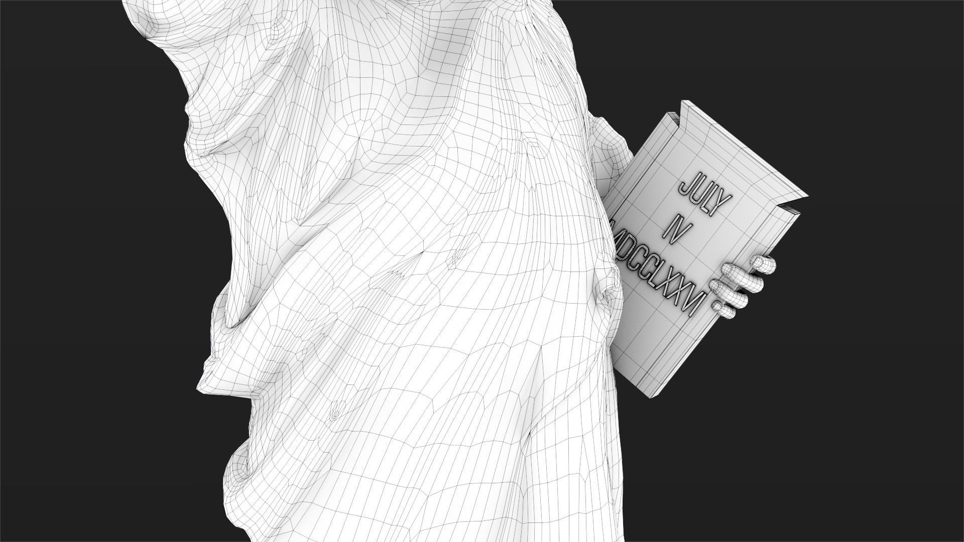 Statue of Liberty PBR Low-poly 3D model_22