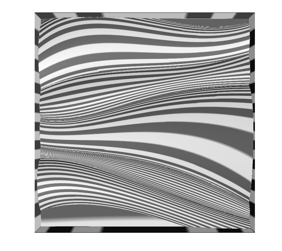 3d wall organic wave decorative panel 3D print model_10