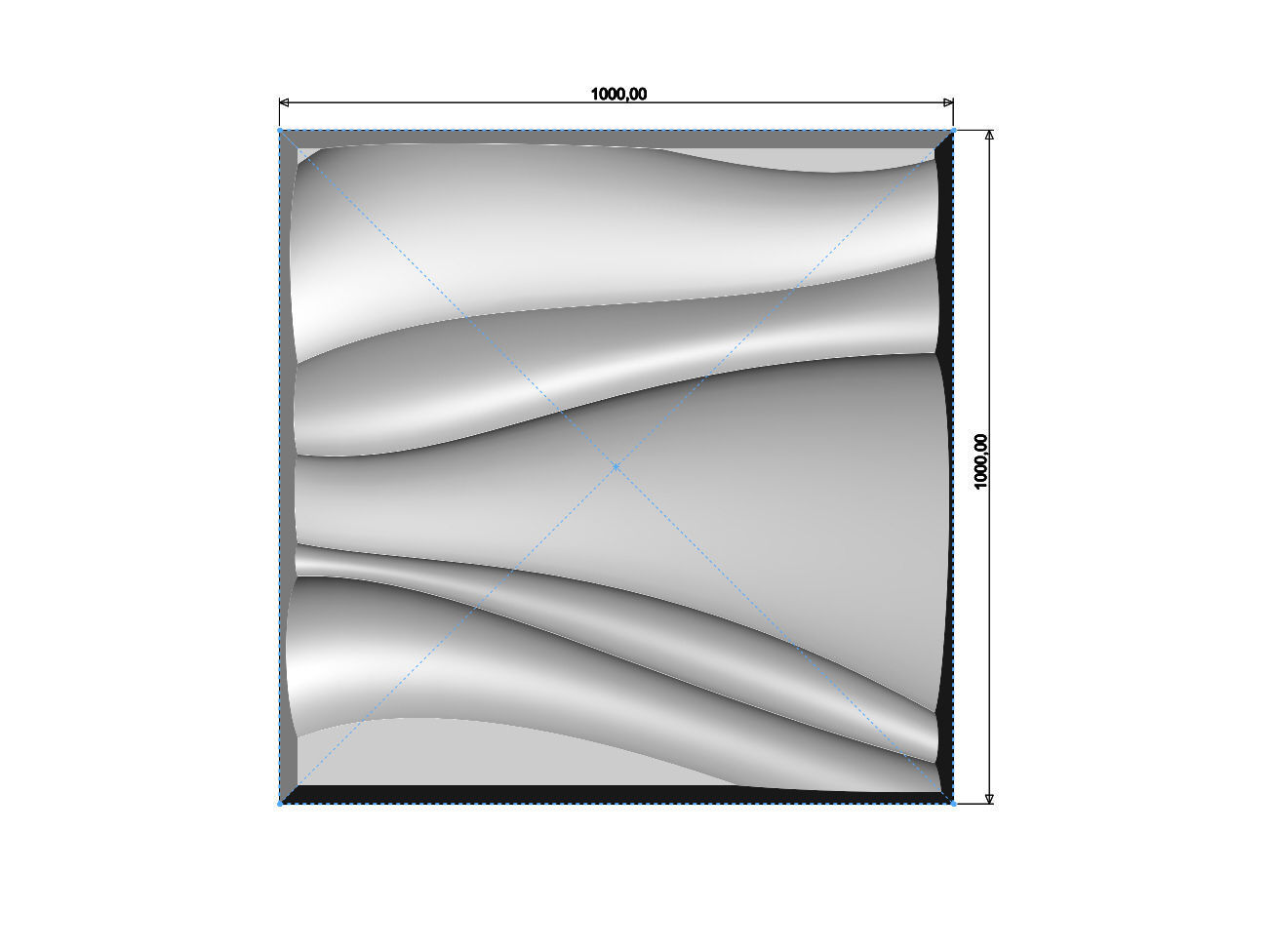 3d wall organic wave decorative panel 3D print model_2