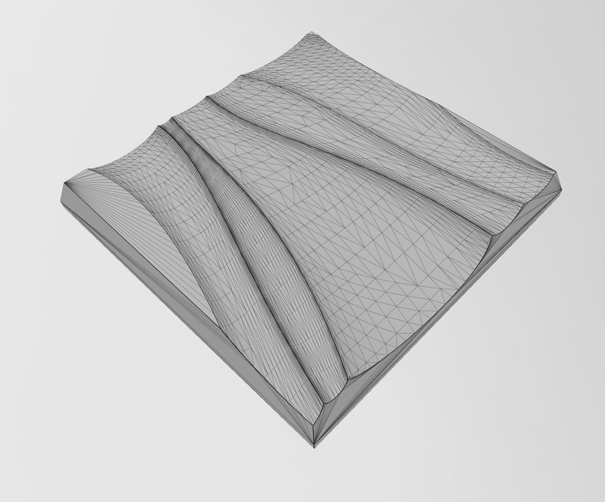 3d wall organic wave decorative panel 3D print model_11