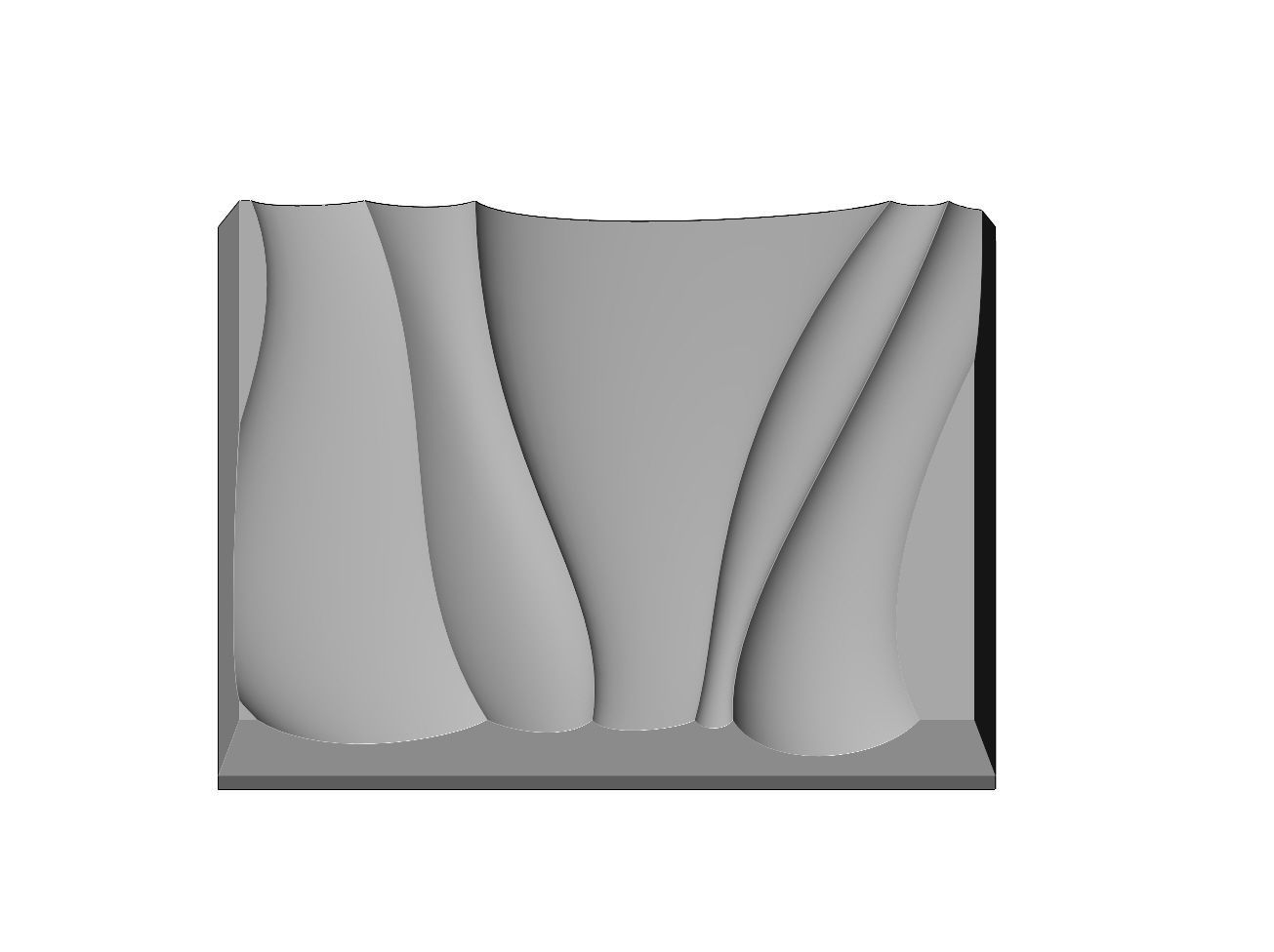 3d wall organic wave decorative panel 3D print model_6
