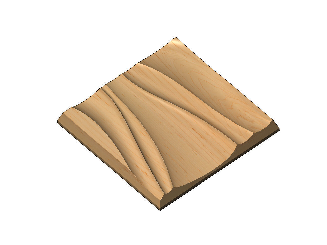 3d wall organic wave decorative panel 3D print model_1