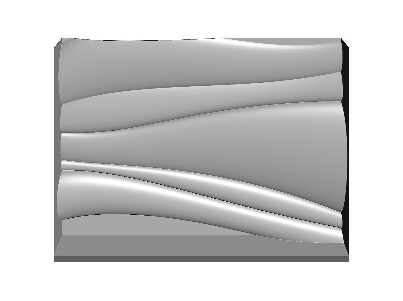 3d wall organic wave decorative panel 3D print model_5