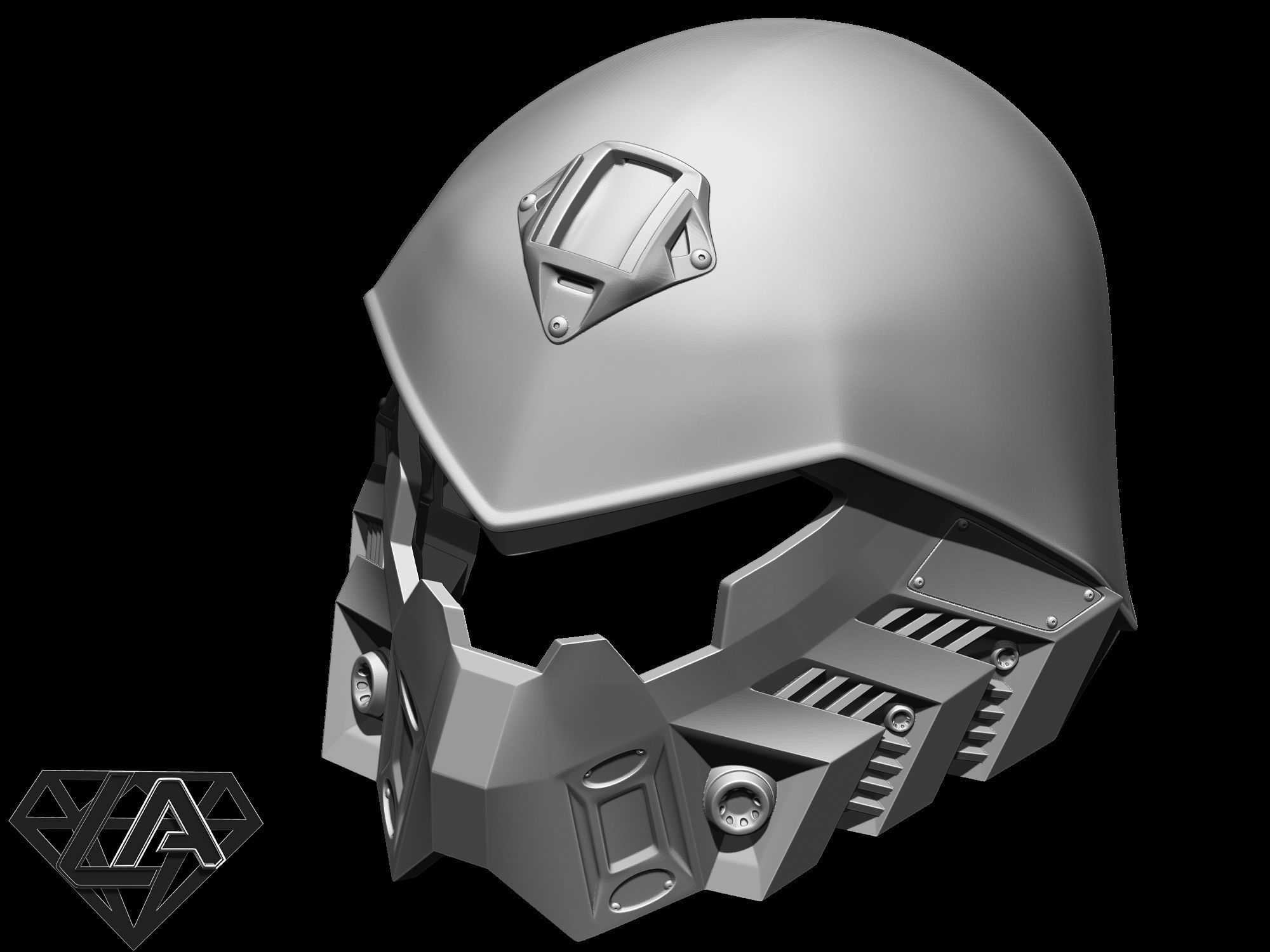 SCI-FI Tactic Roach custom helmet 3D print model_4