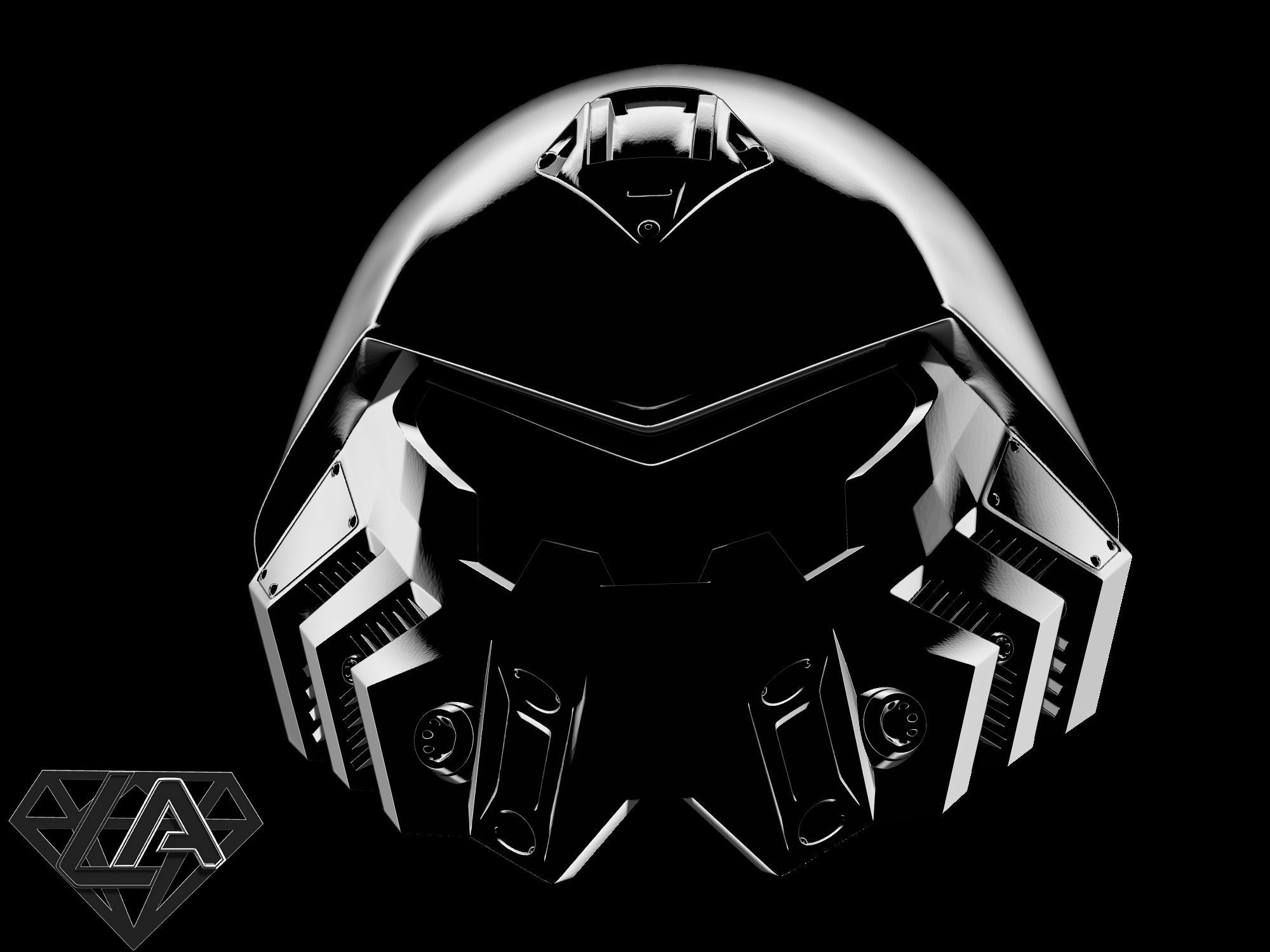 SCI-FI Tactic Roach custom helmet 3D print model_12