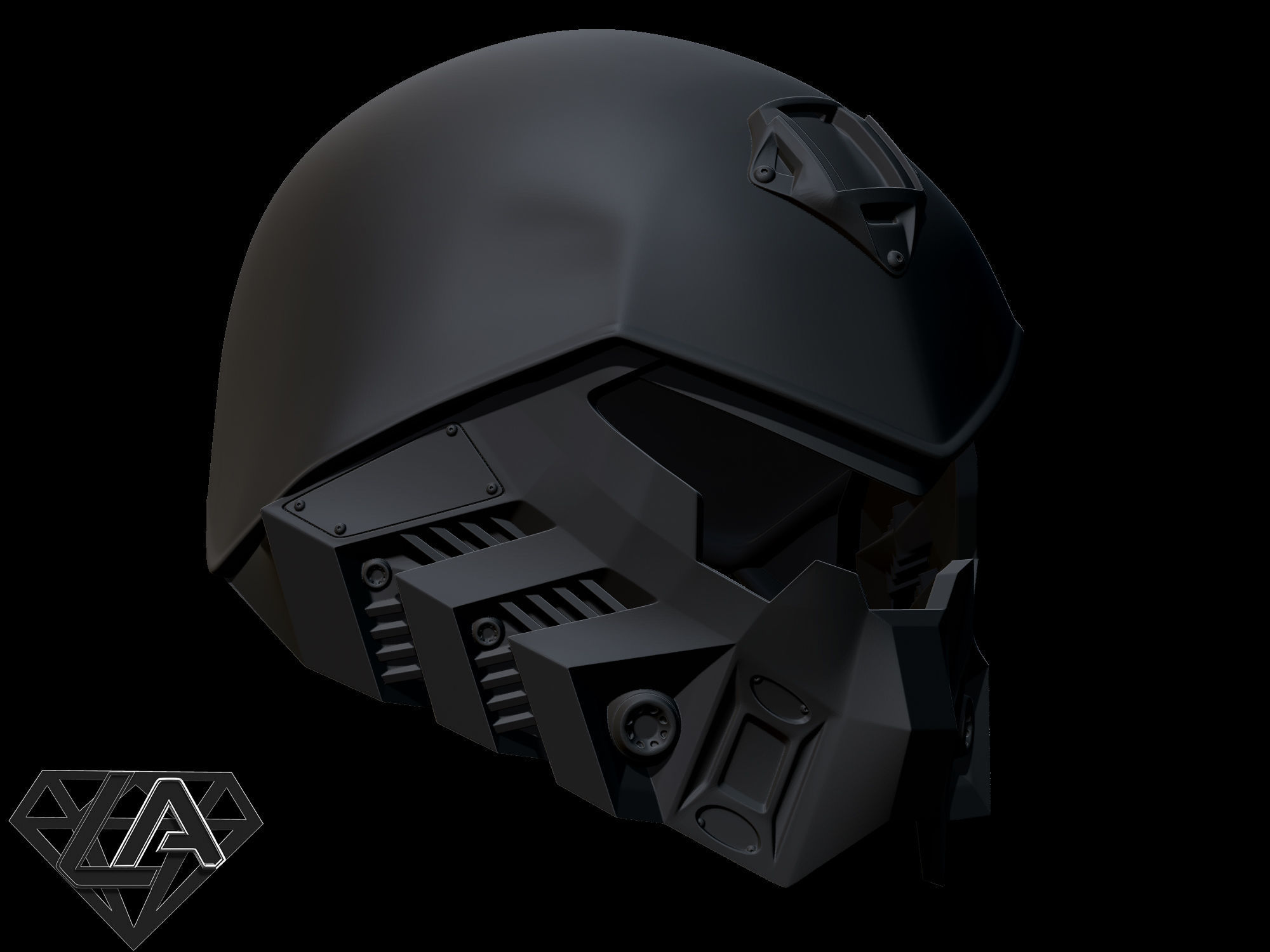 SCI-FI Tactic Roach custom helmet 3D print model_11