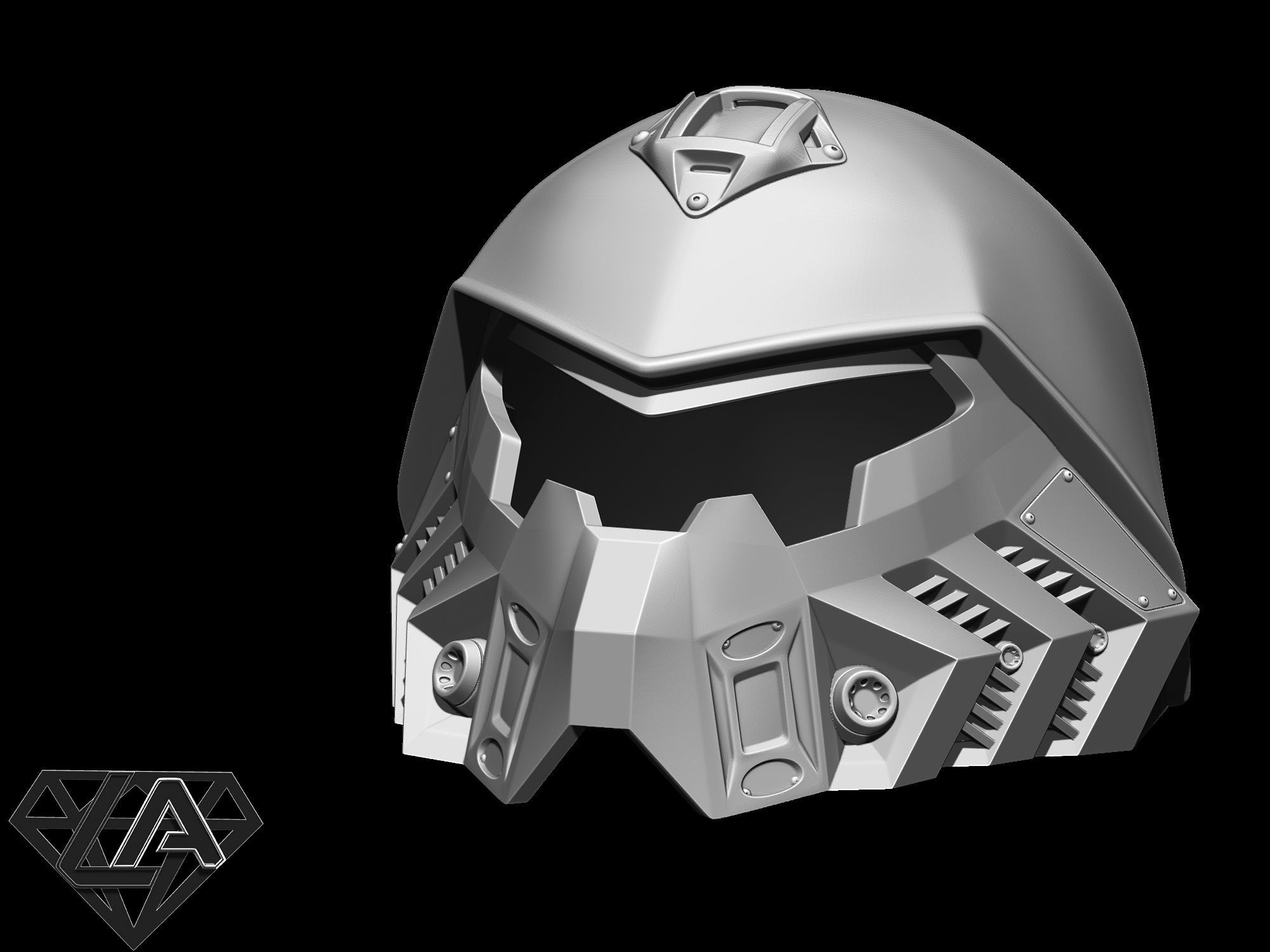 SCI-FI Tactic Roach custom helmet 3D print model_2