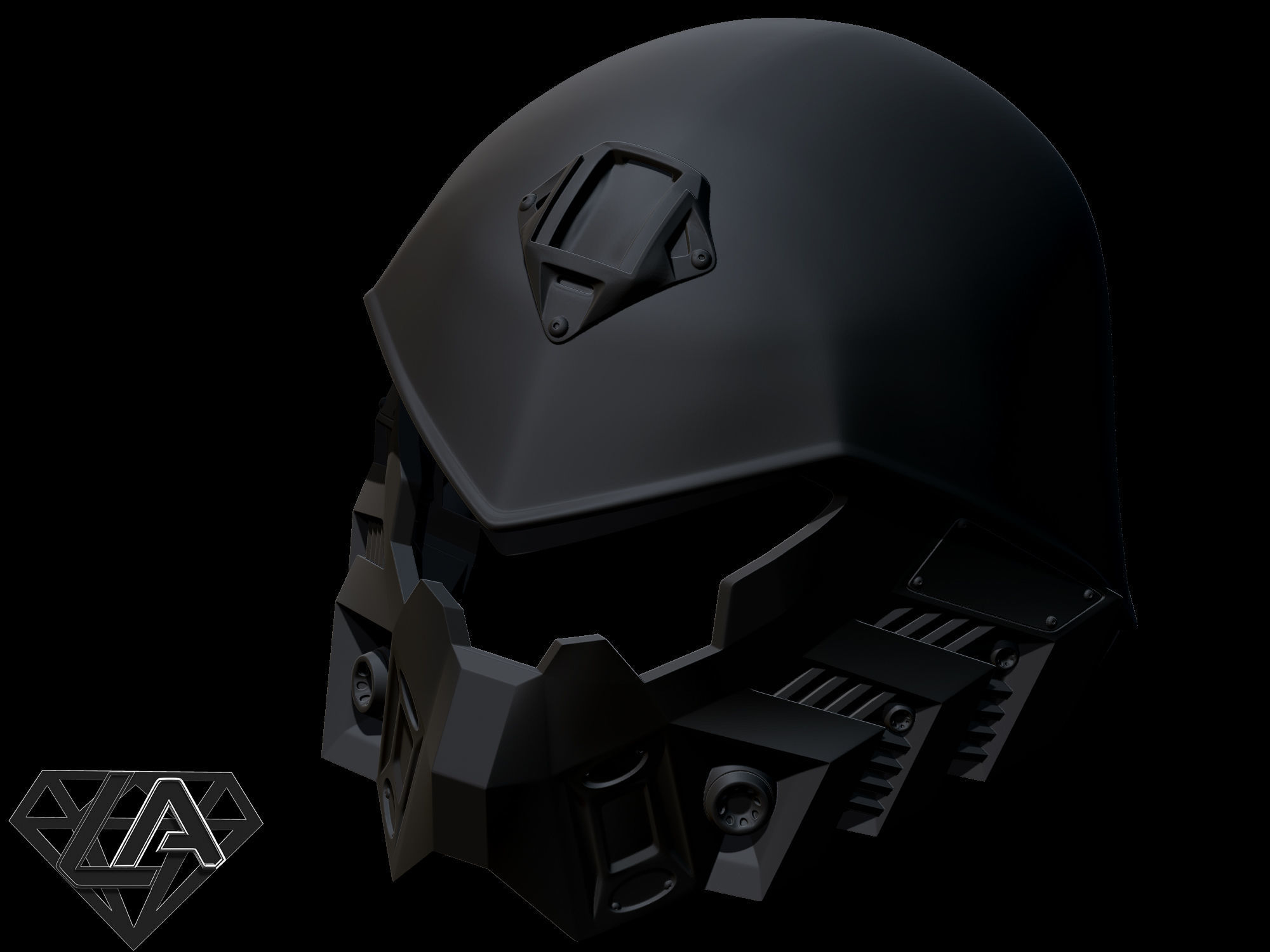SCI-FI Tactic Roach custom helmet 3D print model_5