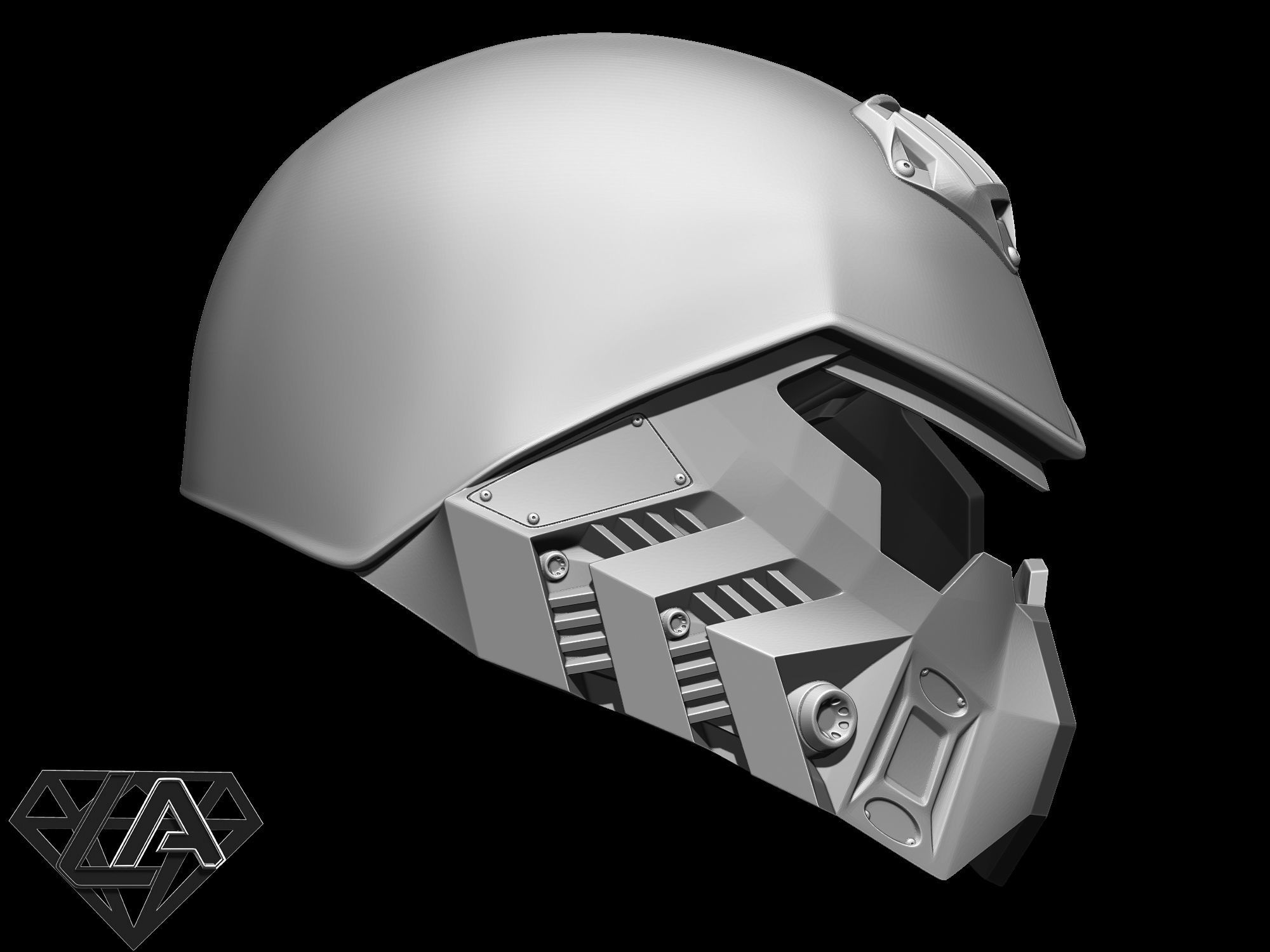 SCI-FI Tactic Roach custom helmet 3D print model_8