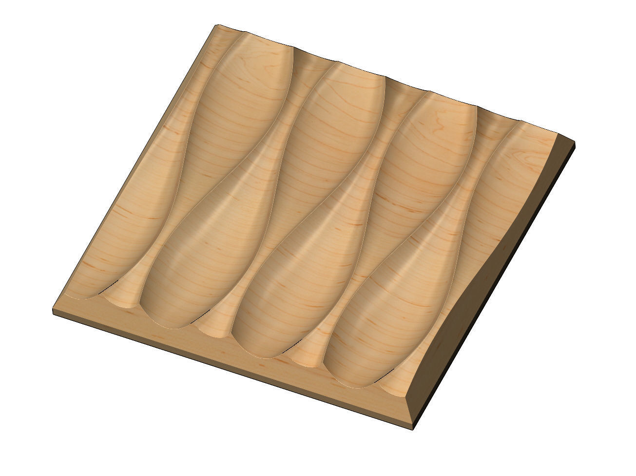 3d wall organic dune decorative panel relief 3D print model_1