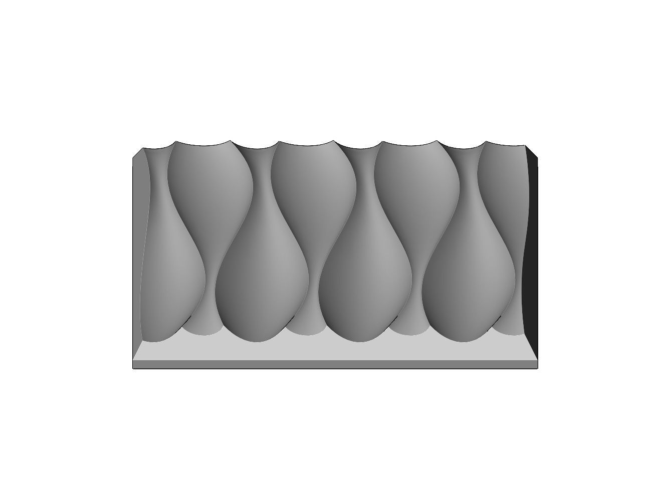 3d wall organic dune decorative panel relief 3D print model_4