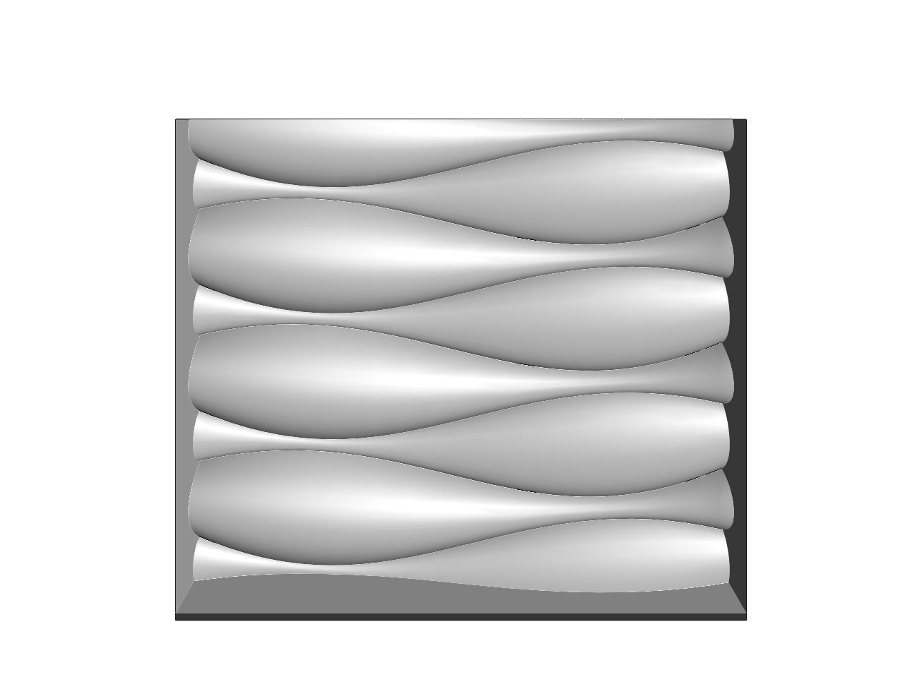 3d wall organic dune decorative panel relief 3D print model_5