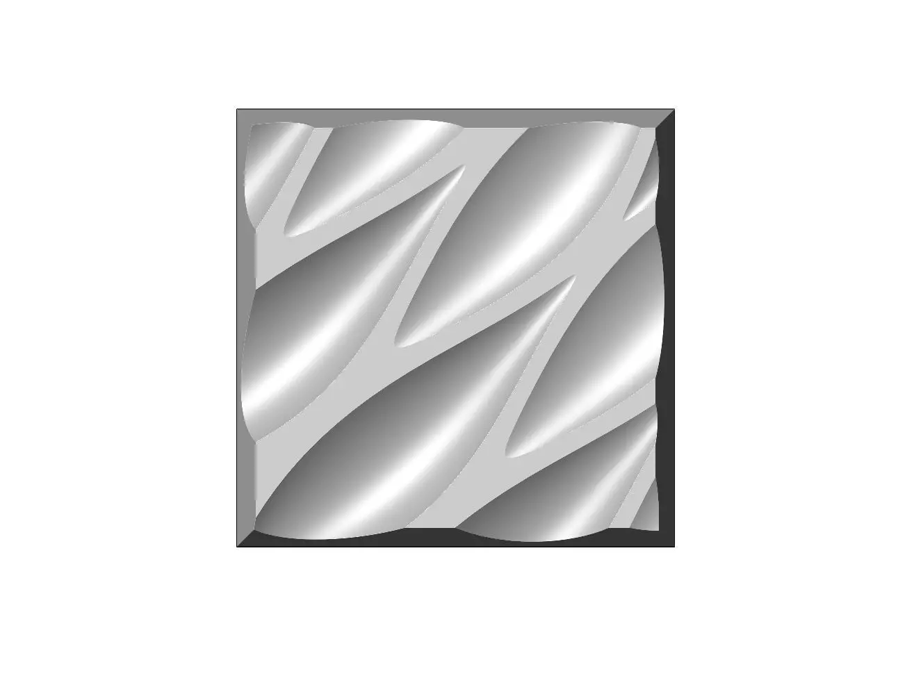 3d wall panel relief with wavy patterns 3D print model