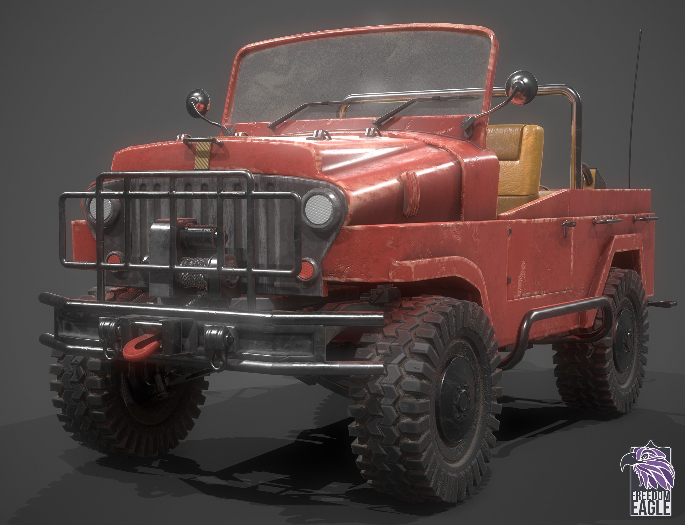 JEEP 4X4 - GAME READY MODEL Low-poly 3D model_3