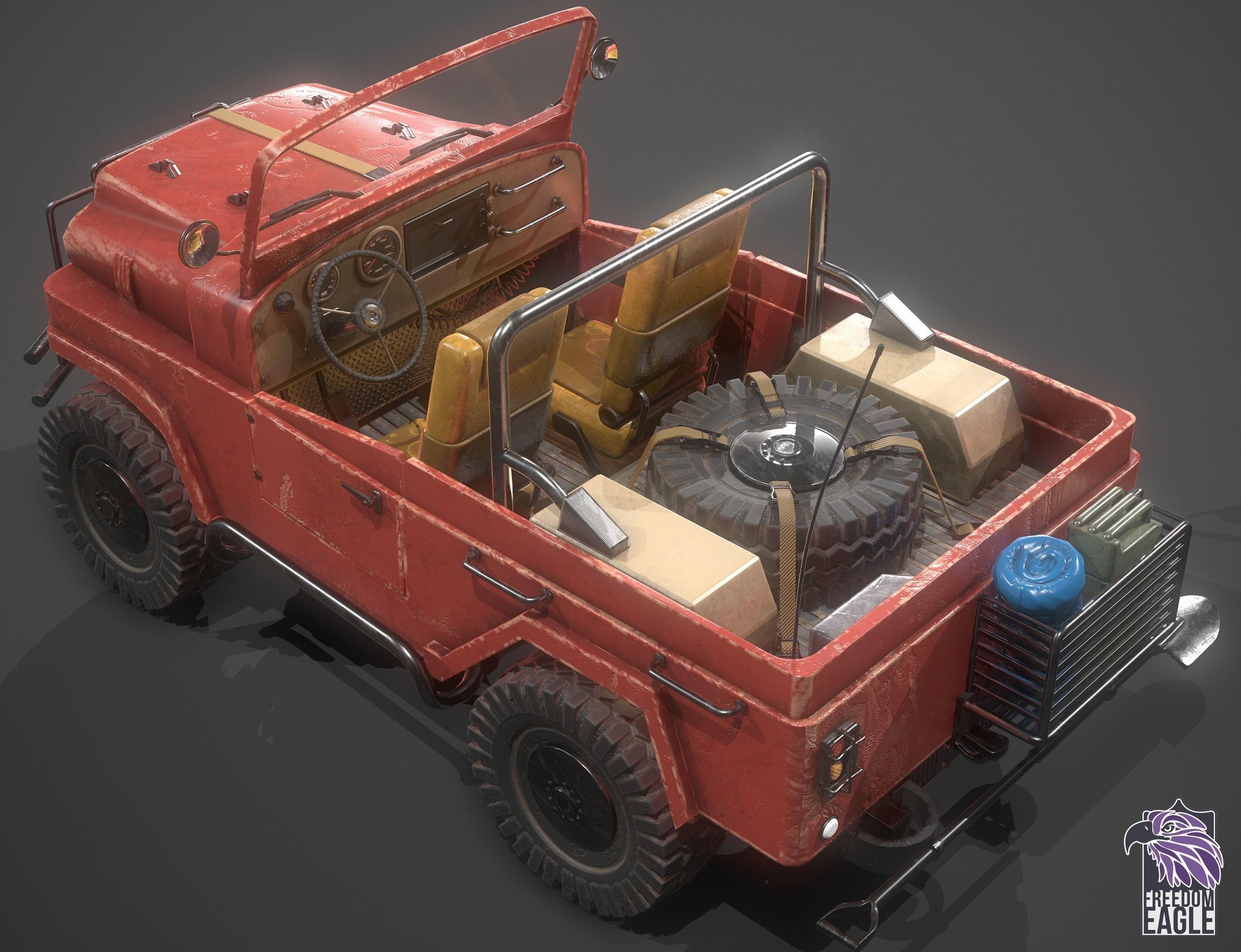 JEEP 4X4 - GAME READY MODEL Low-poly 3D model_4