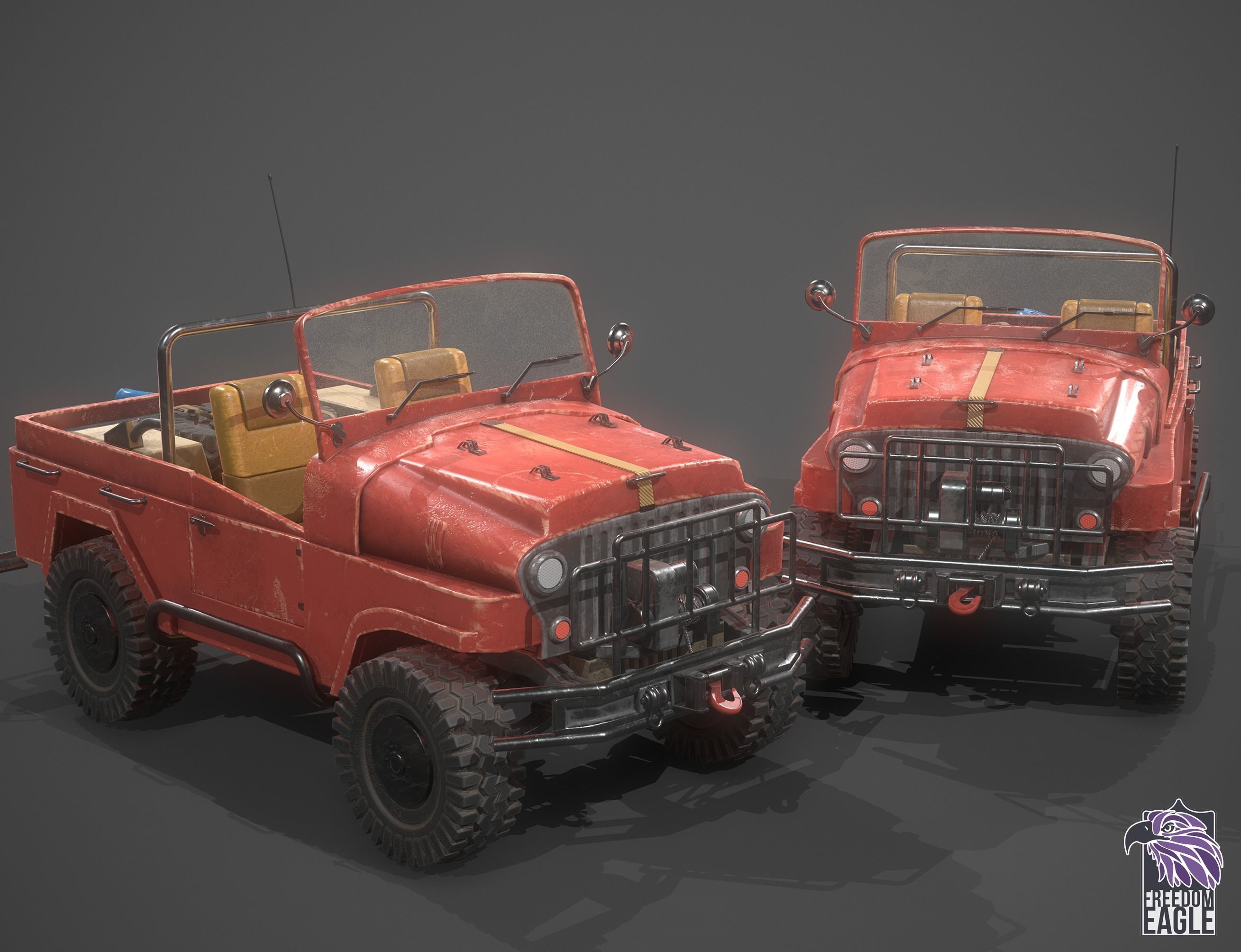 JEEP 4X4 - GAME READY MODEL Low-poly 3D model_6