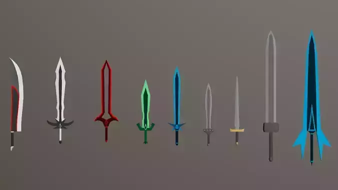 Low Poly Cartoon Sword Pack