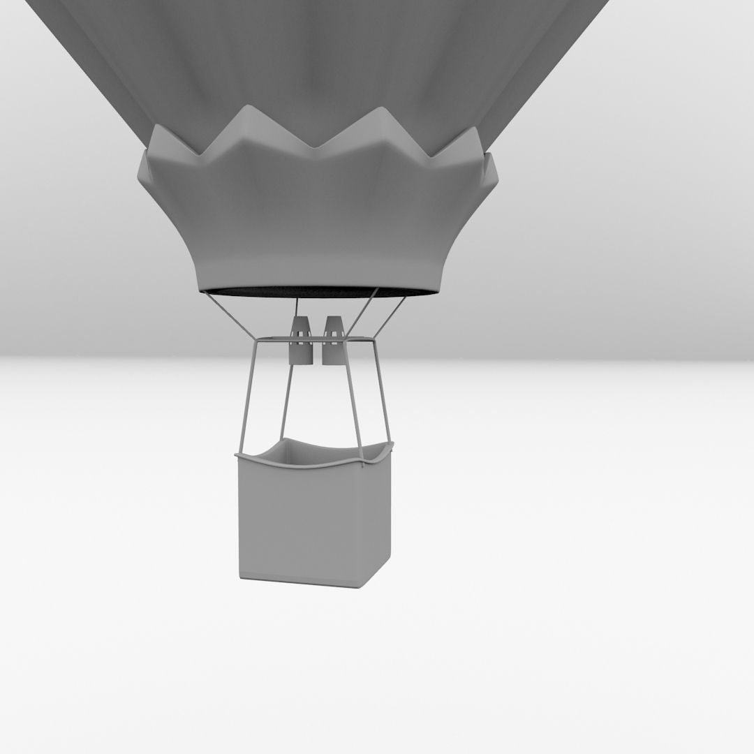 Hot Air Balloon 3D Model OBJ 3DS FBX BLEND DAE