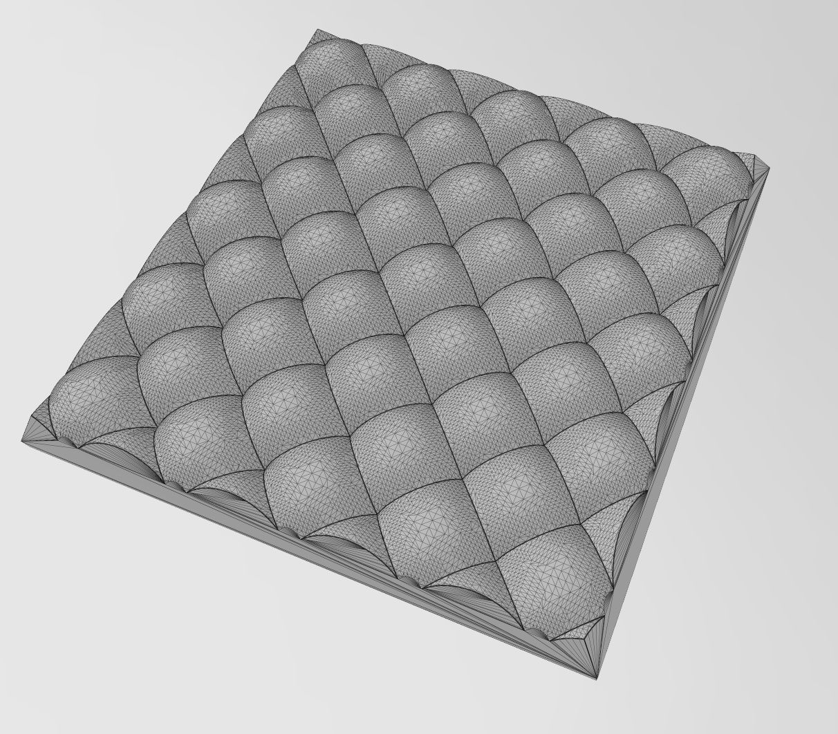 Leather furniture style square pattern 3d relief panel 3D print model_11