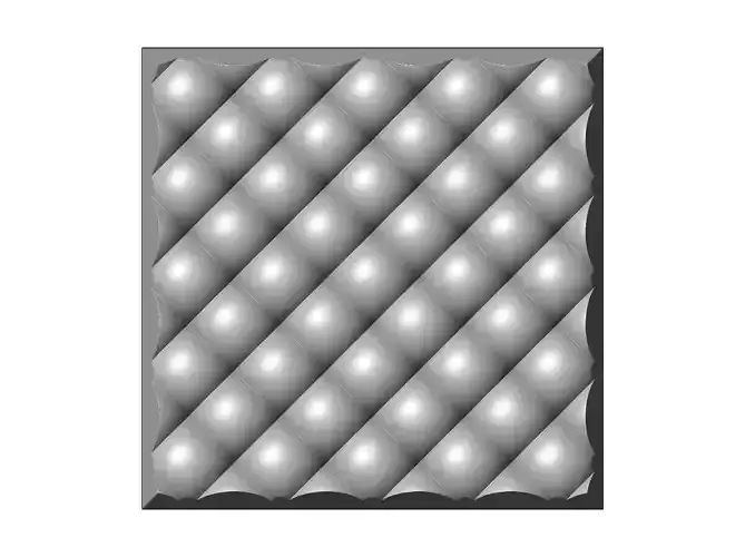 Leather furniture style square pattern 3d relief panel 