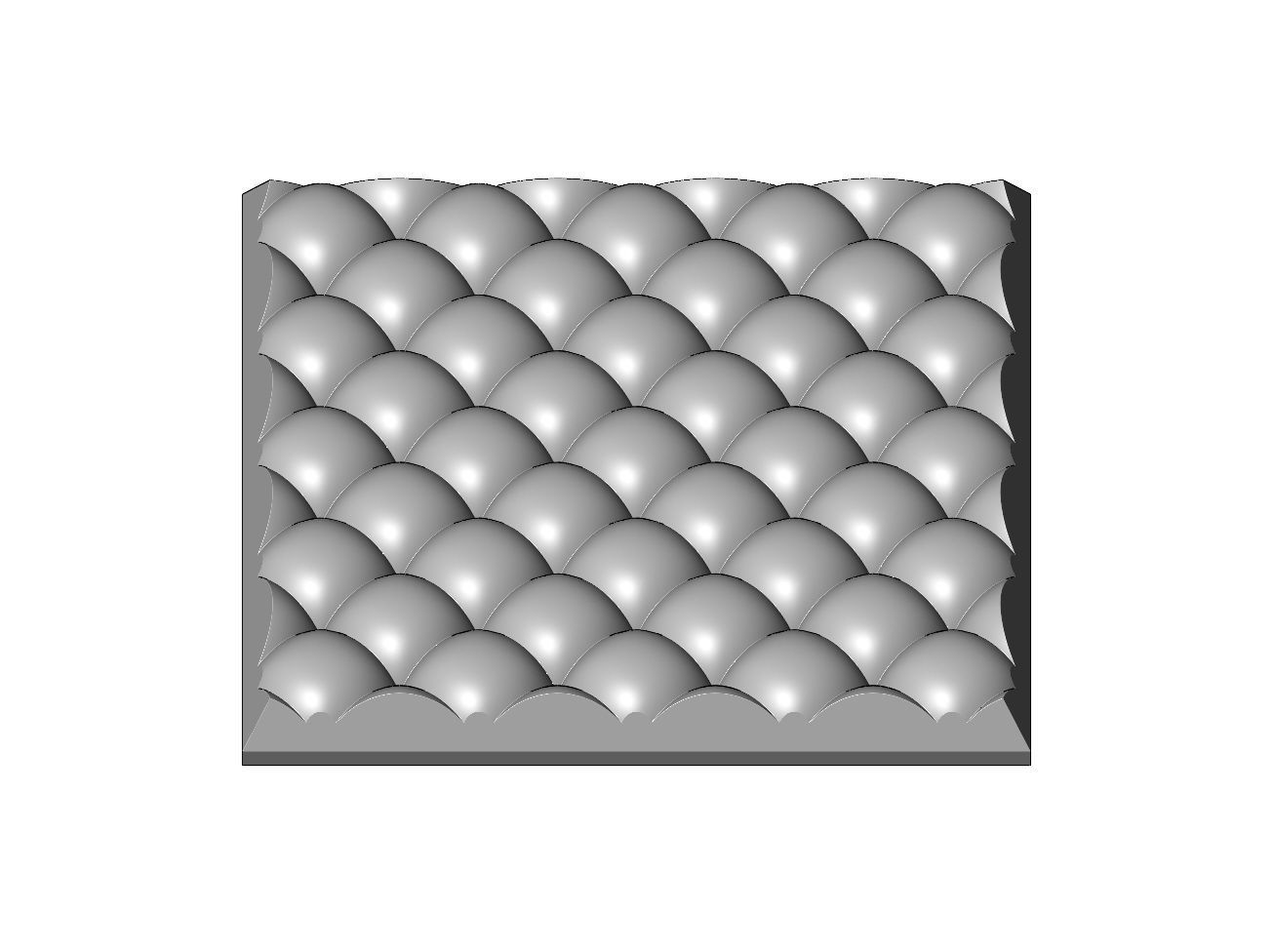 Leather furniture style square pattern 3d relief panel 3D print model_4
