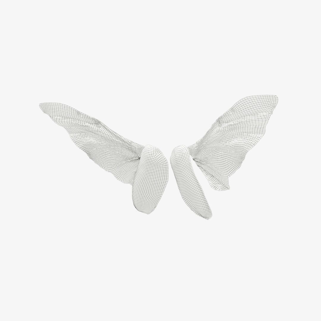 Insect 5 three butterflies flying in air Low-poly 3D model_12