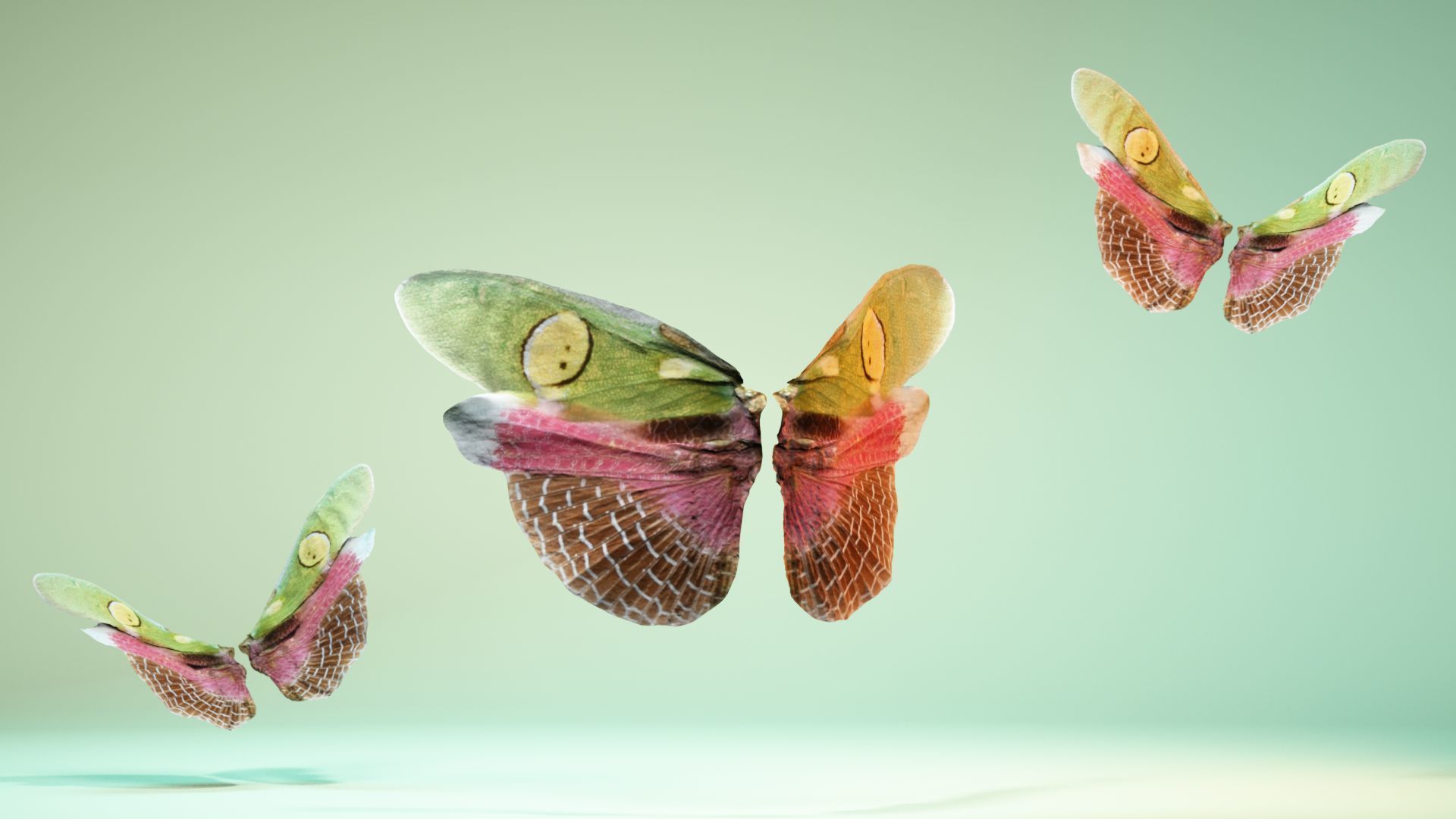 Butterfly Creoboter Mortis JAVA Low-poly 3D model_7