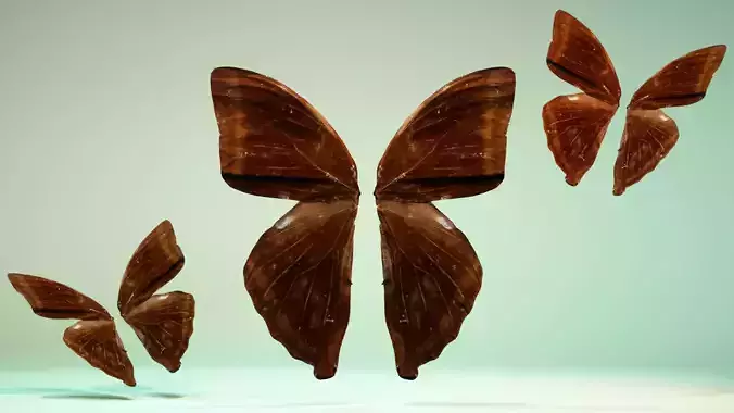 Butterfly 14 Low-poly 3D model