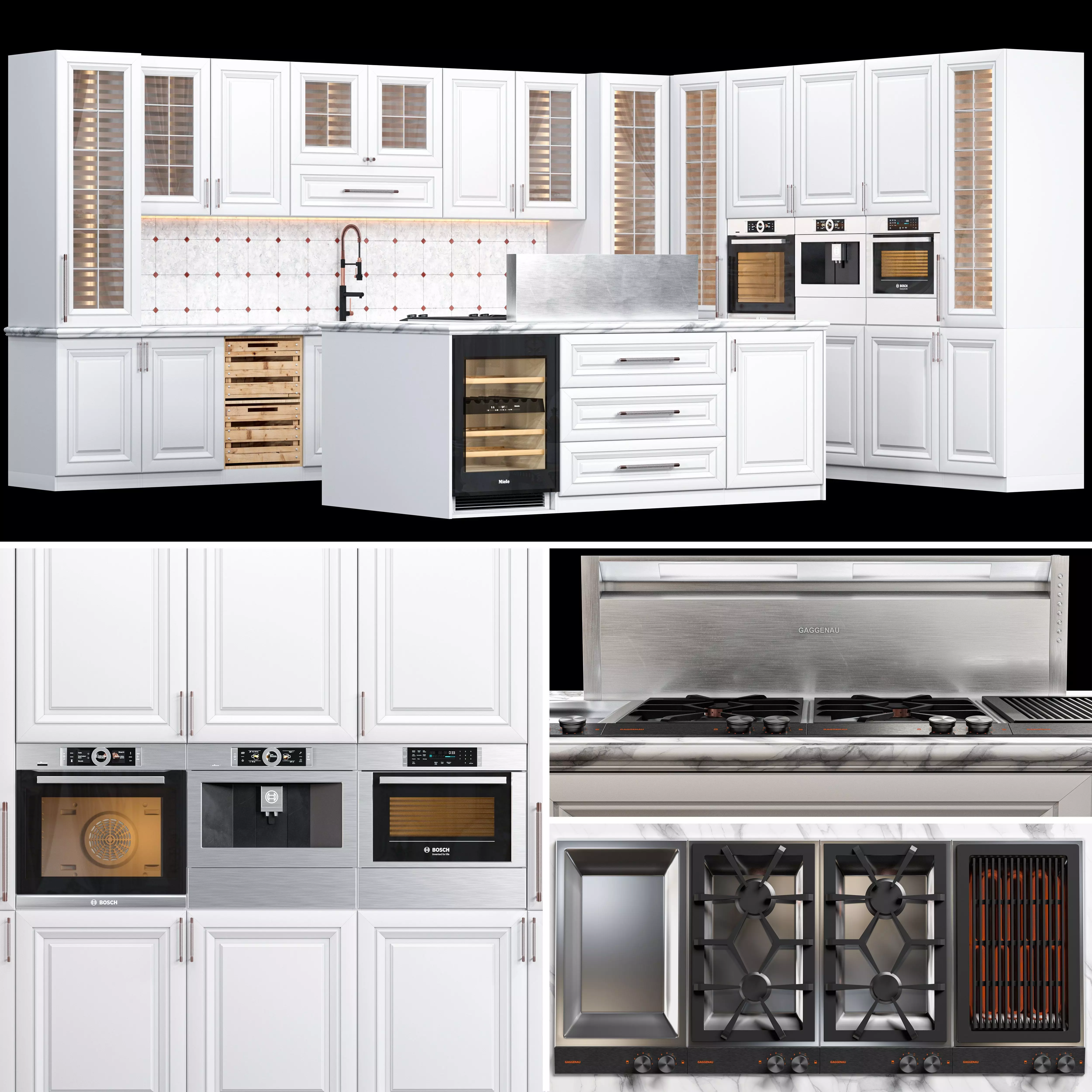 kitchen set 01 3D model_0