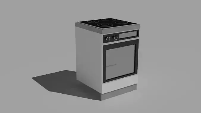 FREE Kitchen Oven or Cooker with hob Free low-poly 3D model