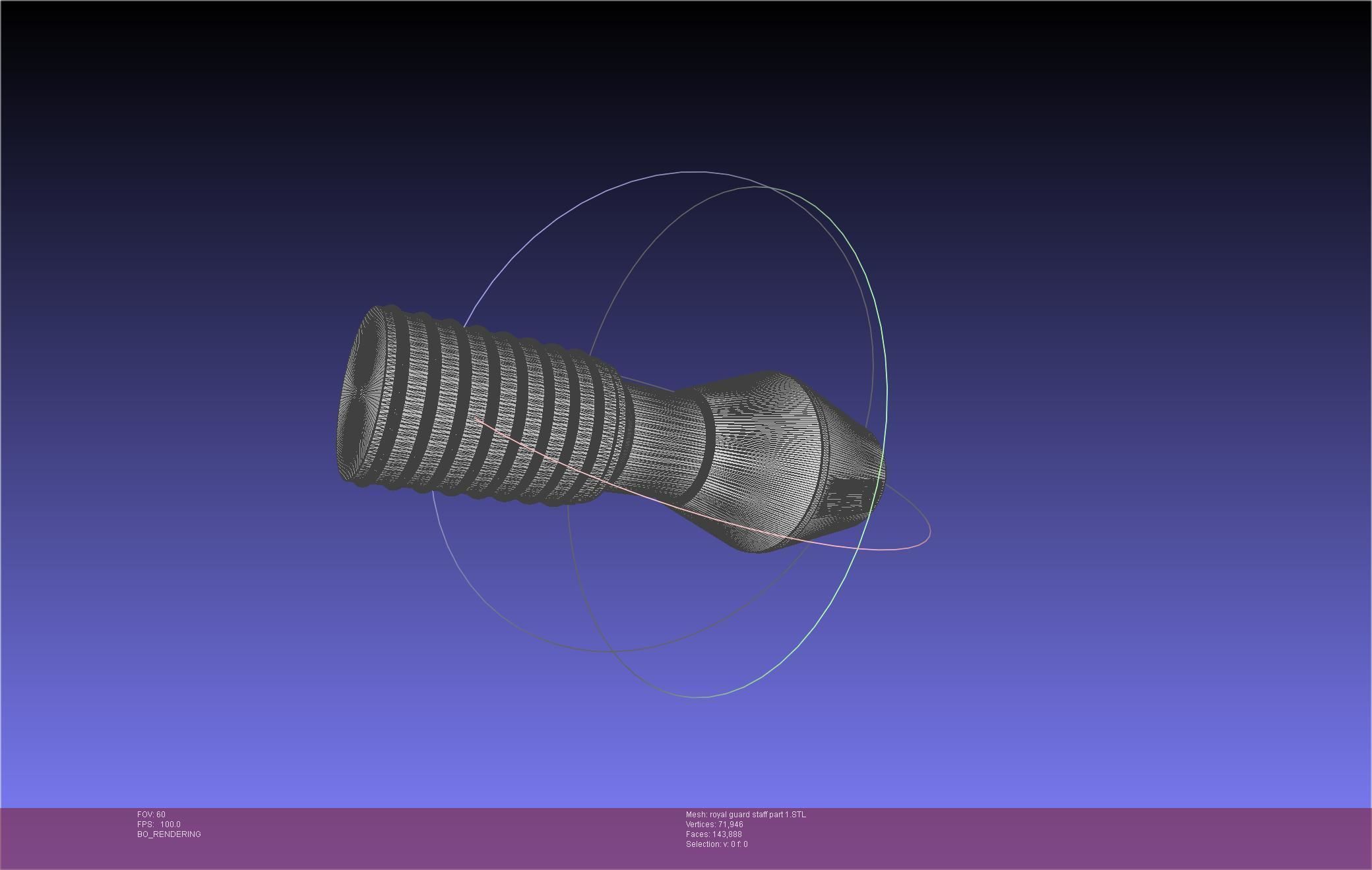 Star Wars Imperial Royal Guards Staff Prinable Assembly 3D print model_66