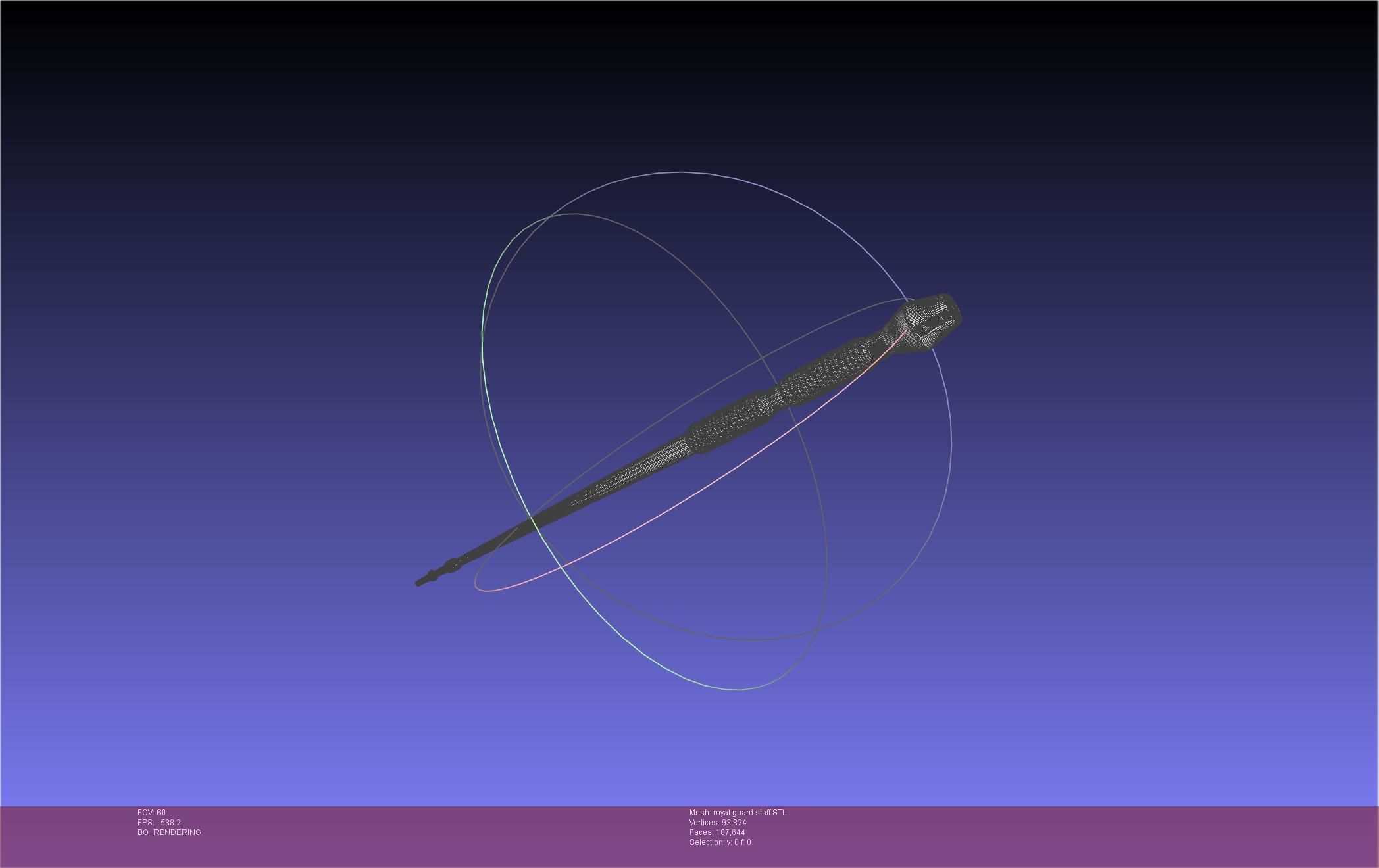 Star Wars Imperial Royal Guards Staff Prinable Assembly 3D print model_35