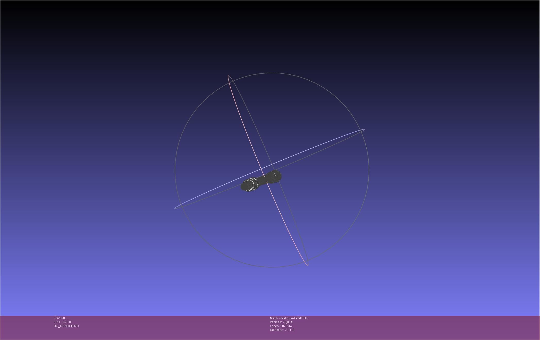 Star Wars Imperial Royal Guards Staff Prinable Assembly 3D print model_46