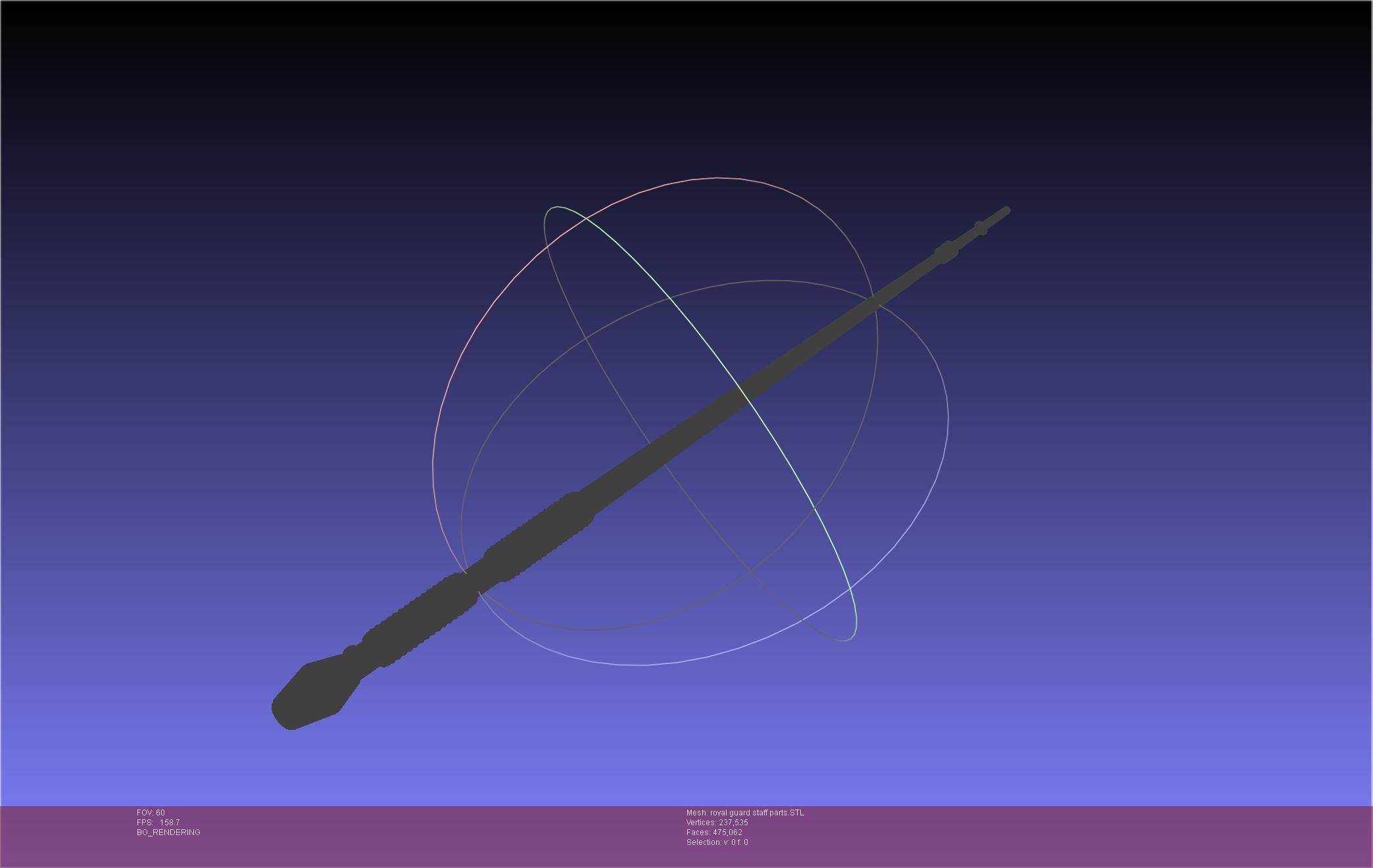 Star Wars Imperial Royal Guards Staff Prinable Assembly 3D print model_82