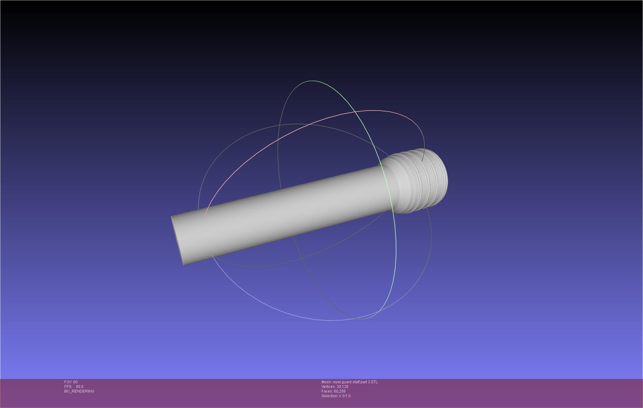 Star Wars Imperial Royal Guards Staff Prinable Assembly 3D print model_85